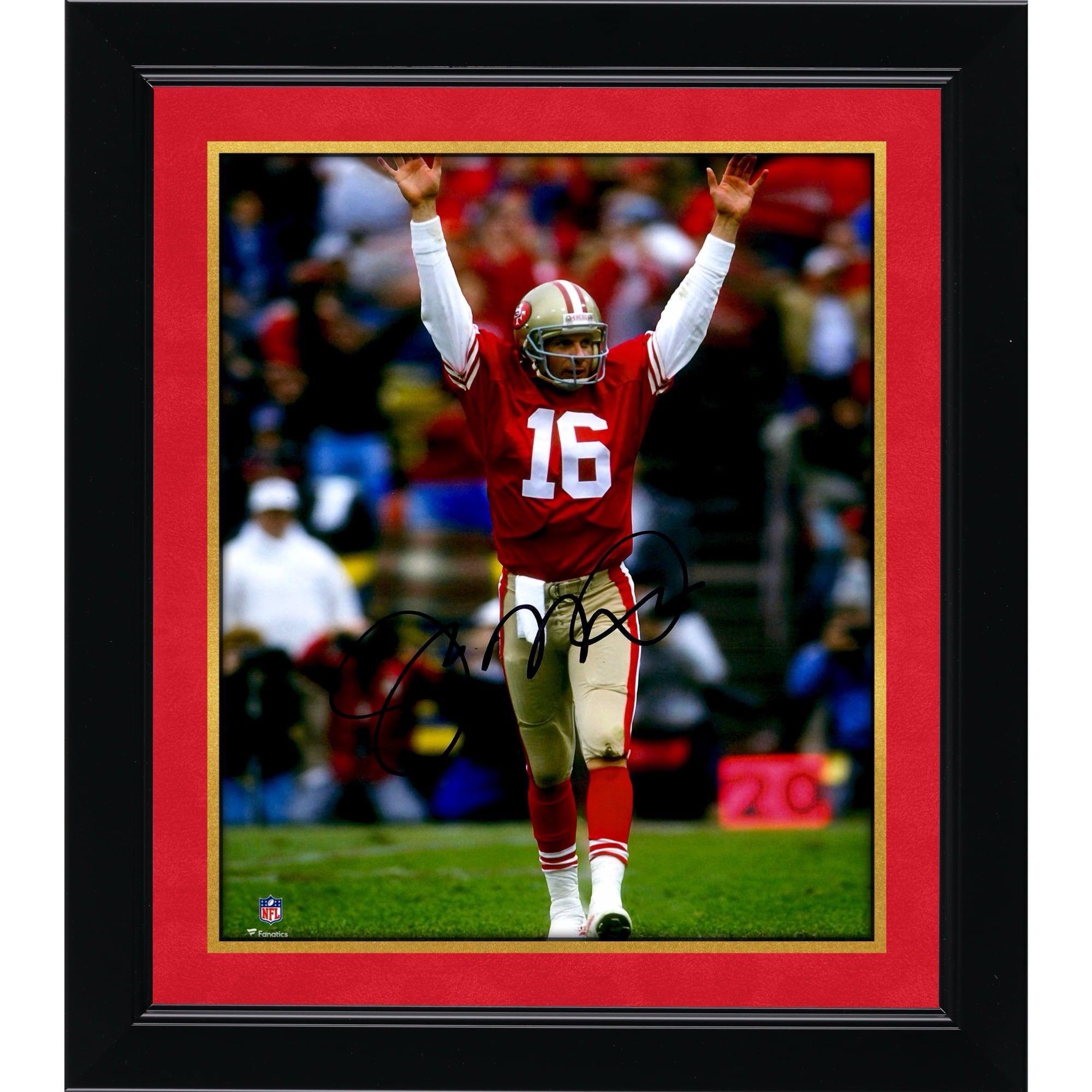Joe Montana San Francisco 49ers Autographed 8" x 10" Hands Up Photograph