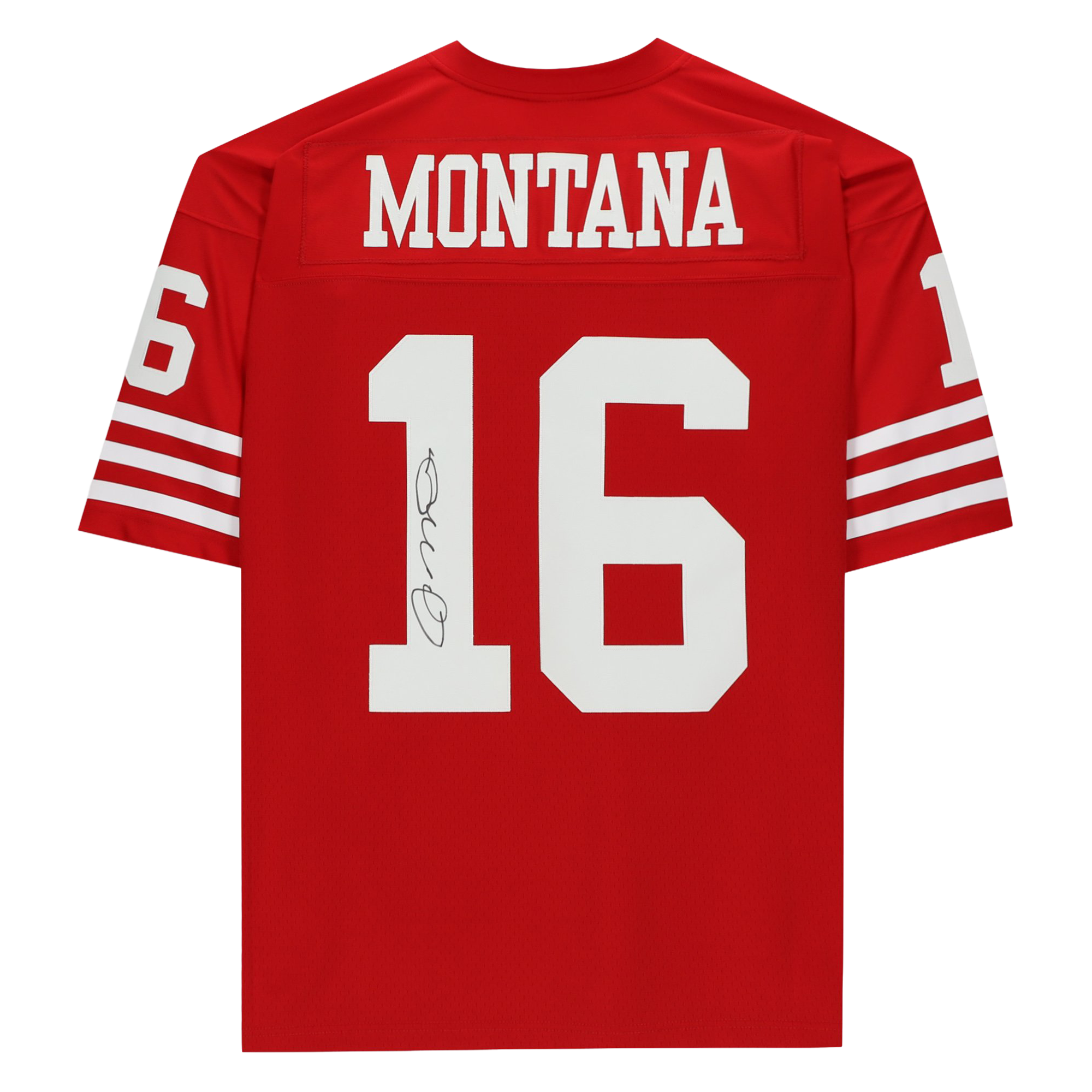 Joe Montana San Francisco 49ers Autographed Scarlet Mitchell & Ness Legacy Jersey