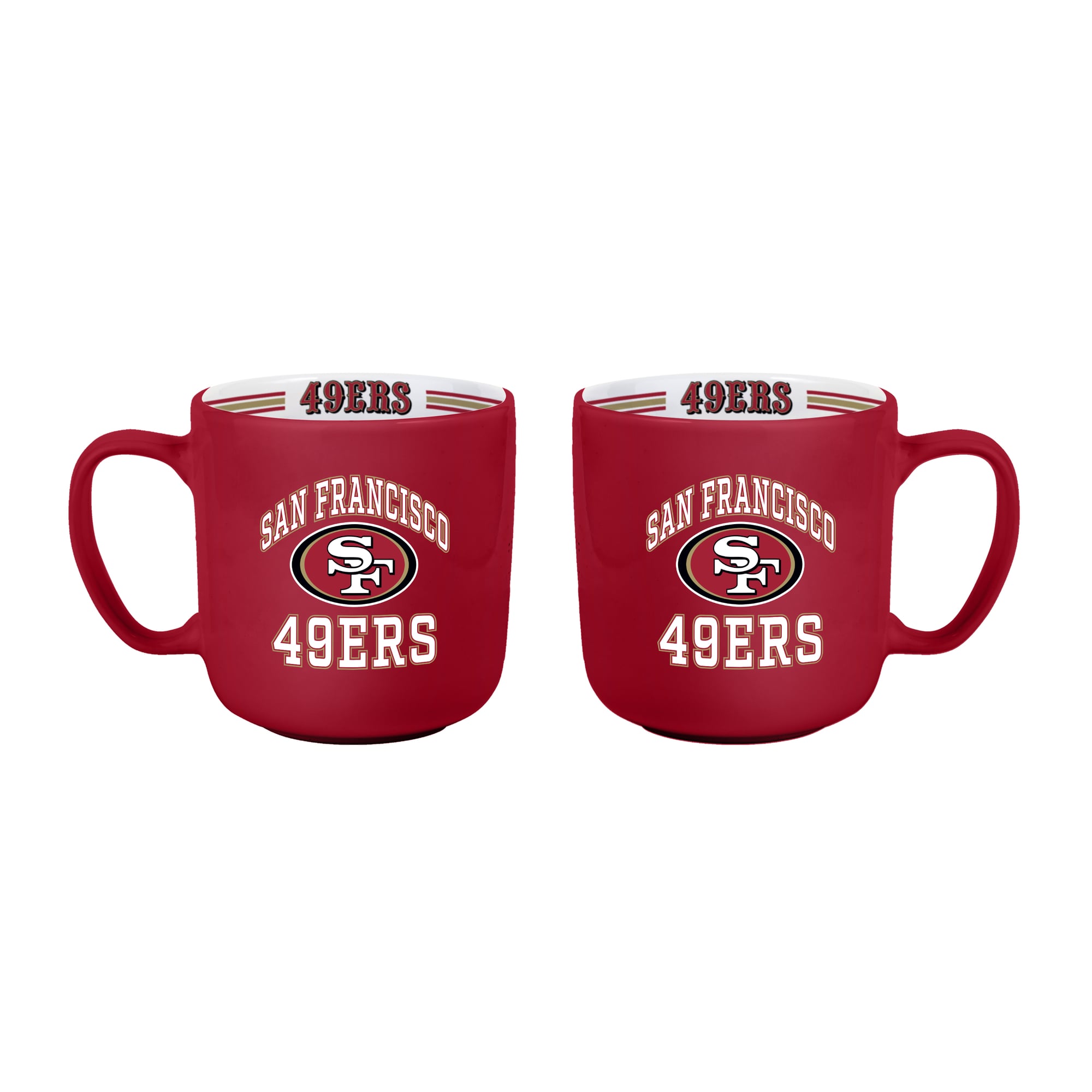 Ensemble de deux tasses rayées de 44 cl (15 oz) Logo Brands San Francisco 49ers