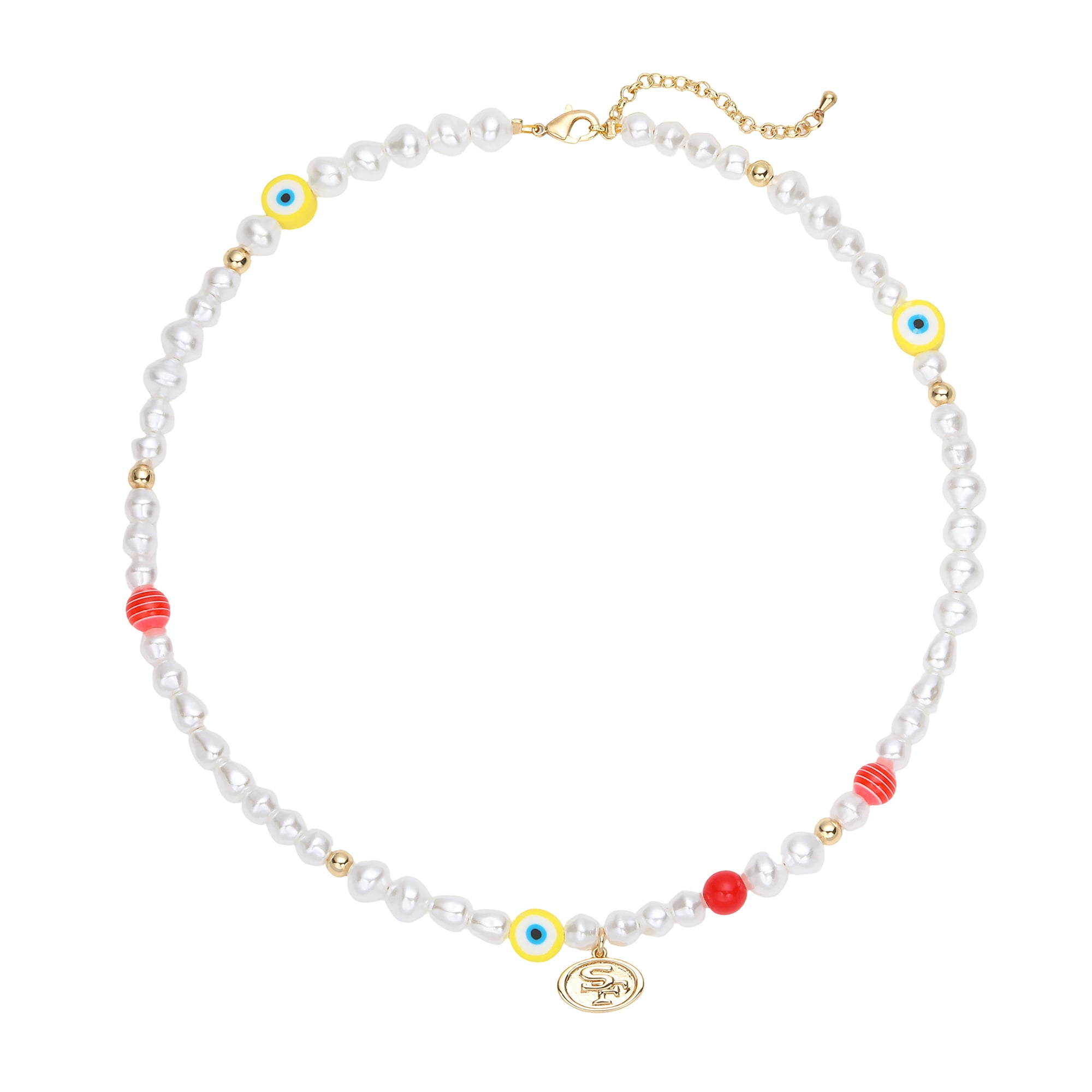 Collier avec logo en perles LUV AJ San Francisco 49ers