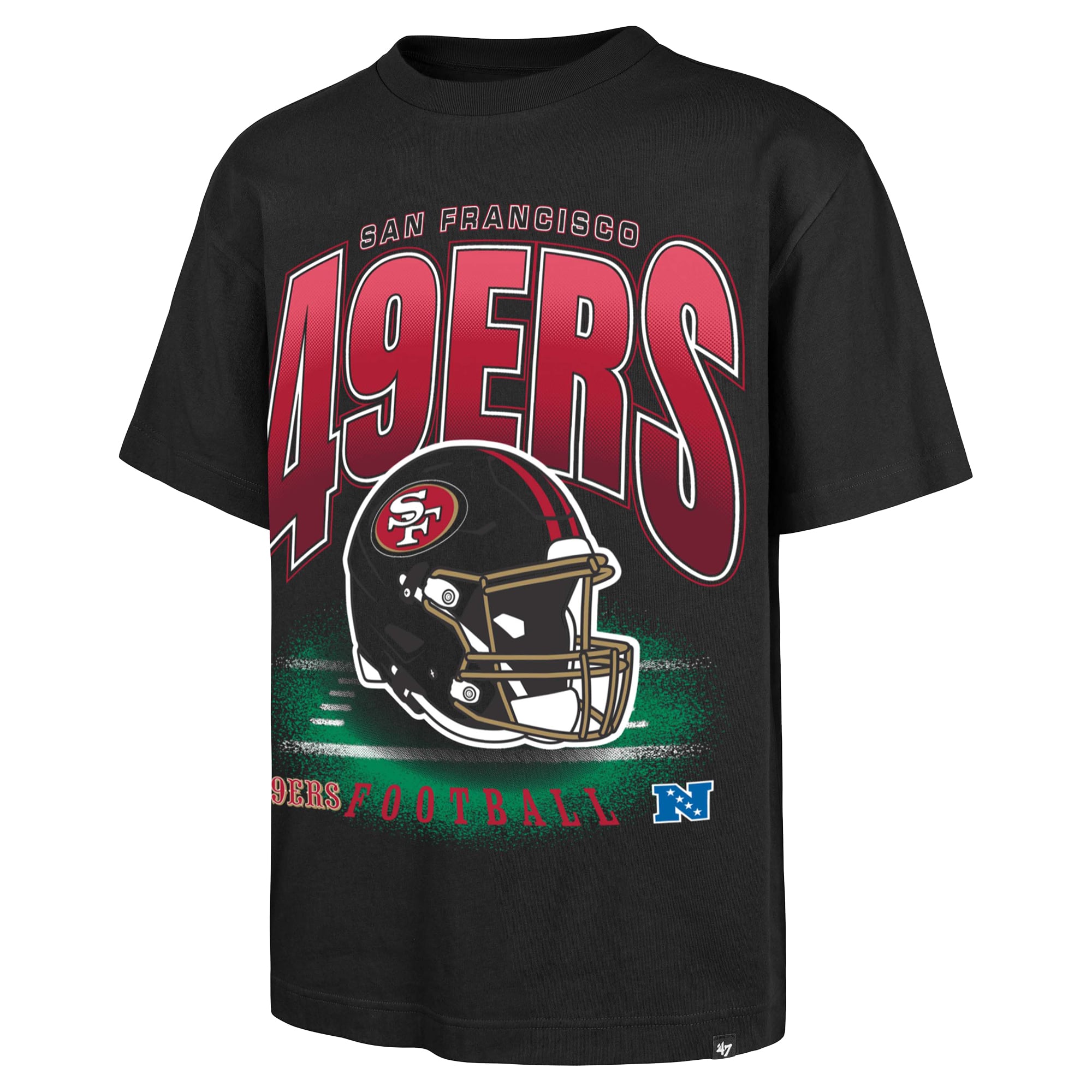 T-shirt homme noir '47 San Francisco 49ers Foundation grandes tailles