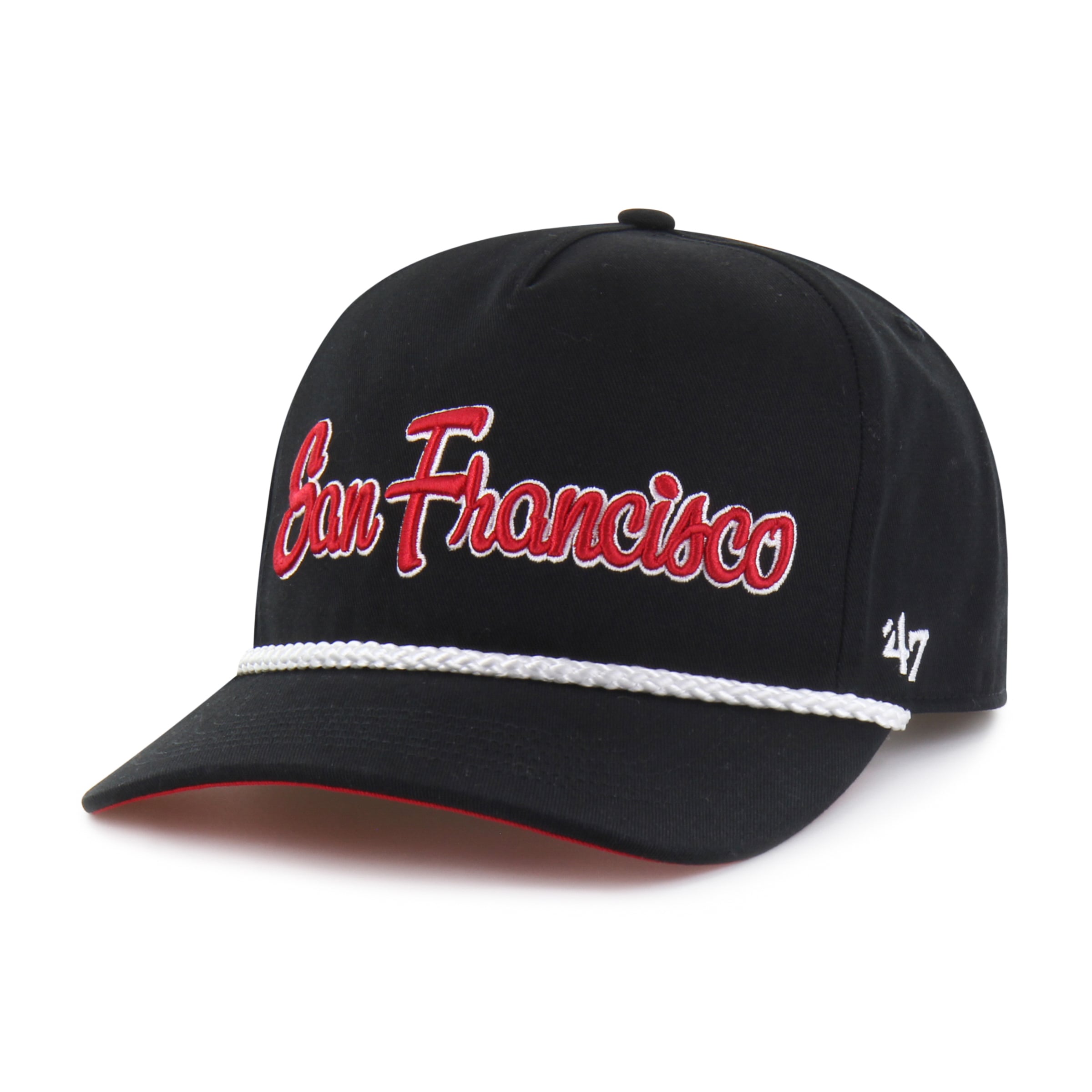 Casquette ajustable à tête plate de la collection Rivalries des 49ers de San Francisco, modèle 47, noire.