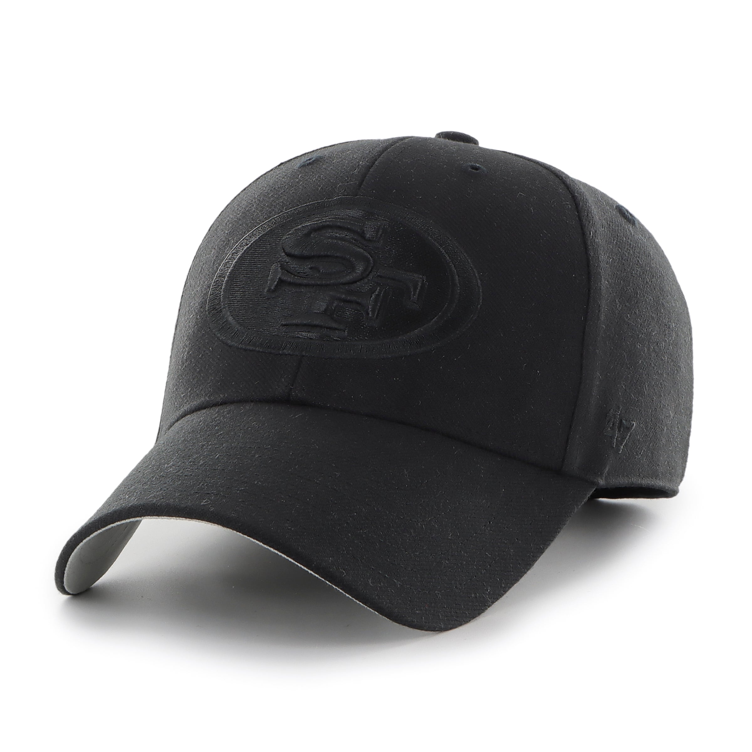 Casquette ajustable noire San Francisco 49ers MVP ton sur ton pour homme, modèle 47
