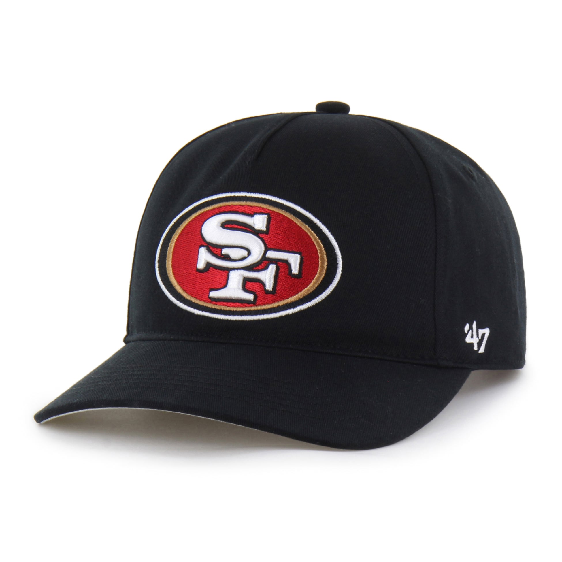 Men's '47  Black San Francisco 49ers Unstructured Hitch Adjustable Hat