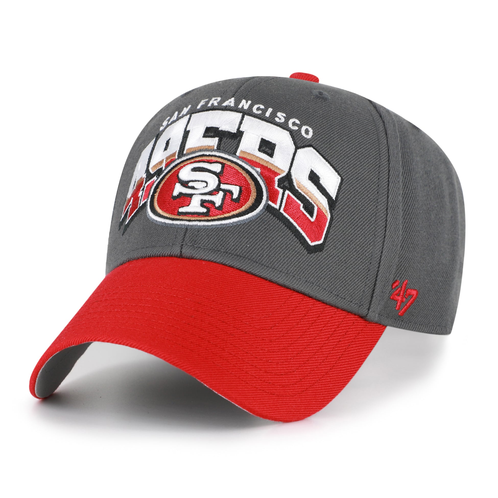 Casquette ajustable pour homme '47 Charcoal San Francisco 49ers Split Block MVP