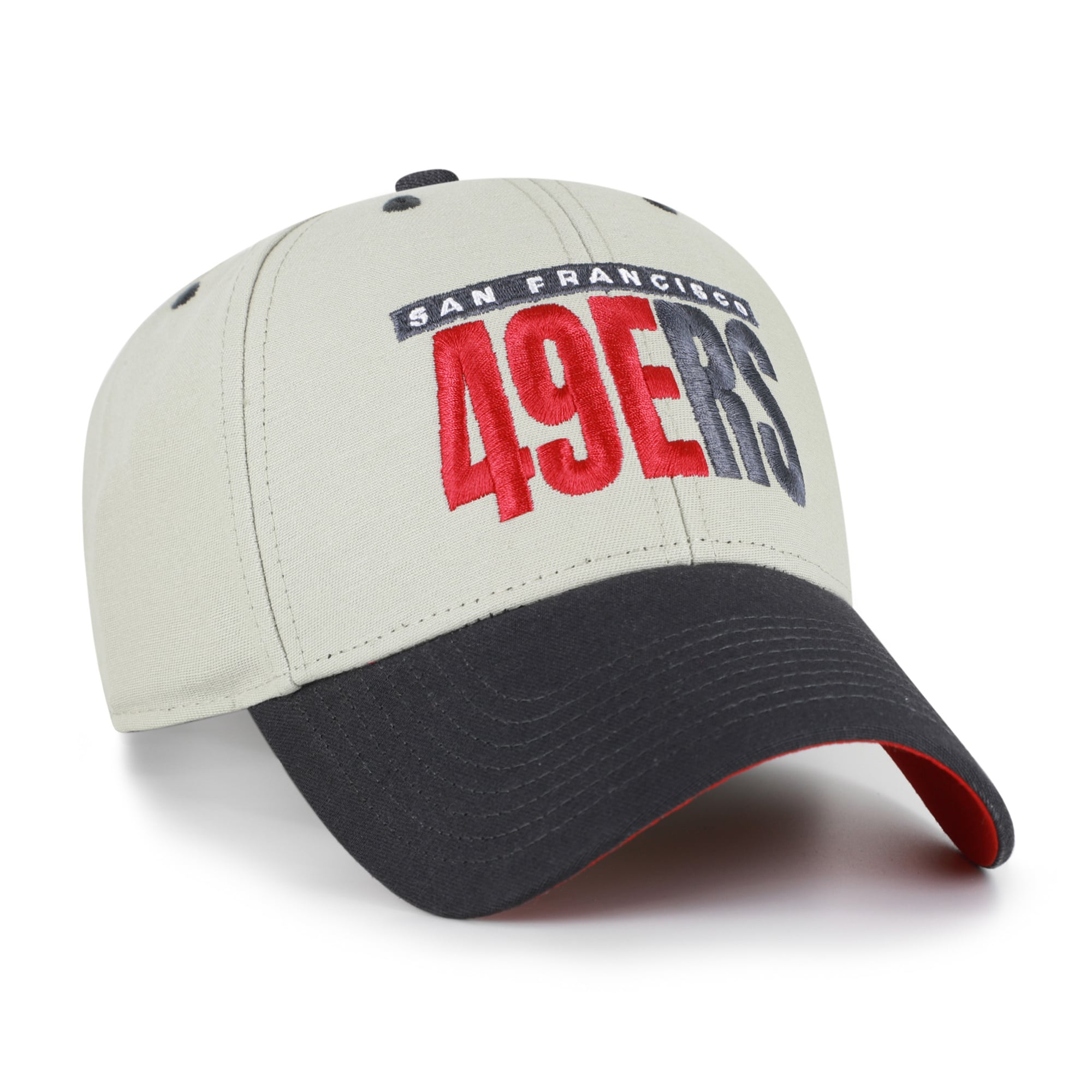 Casquette ajustable pour homme « 47 » grise/noire San Francisco 49ers, inscription demi-bloc MVP
