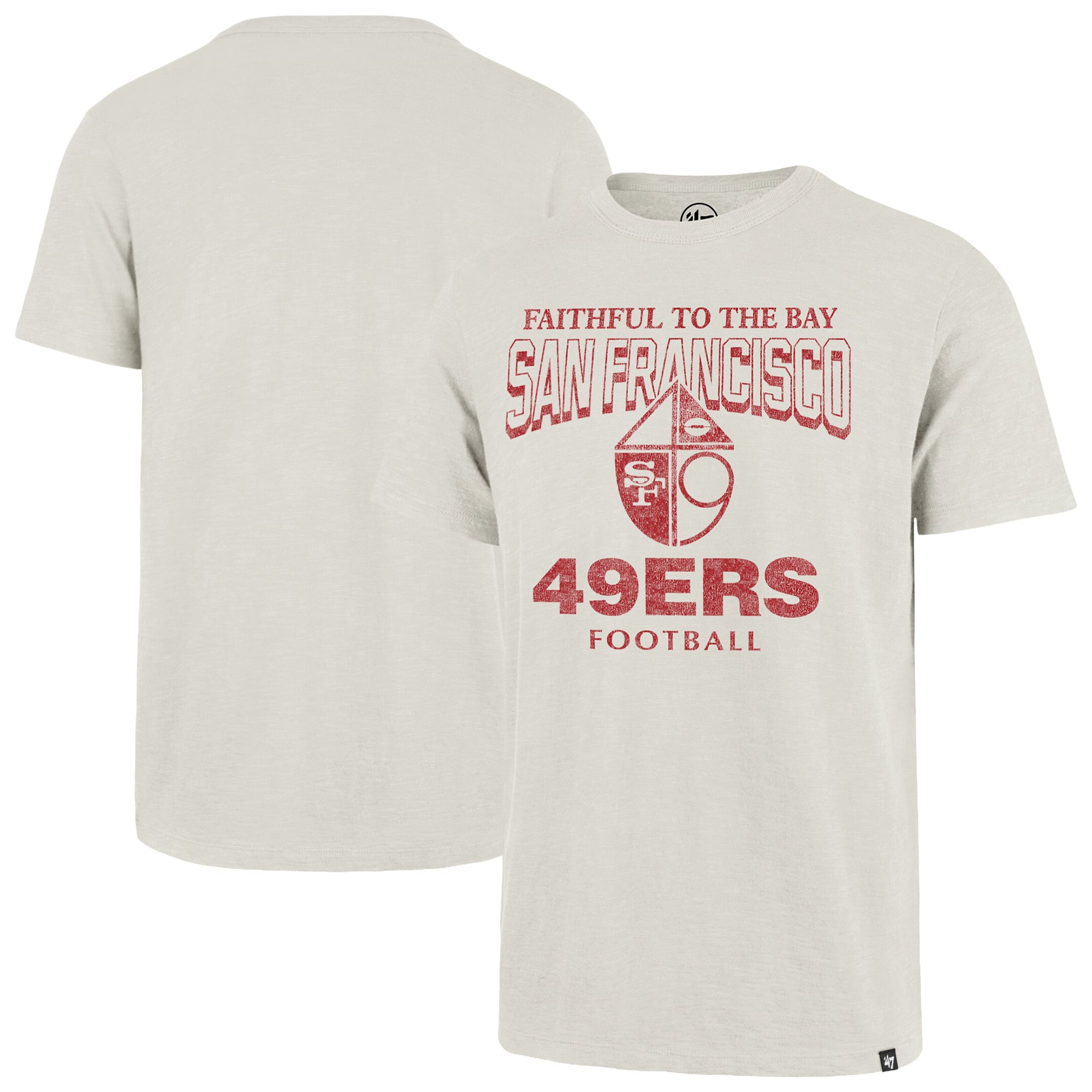 Men's '47 Natural San Francisco 49ers Head On Scrum Slub T-Shirt