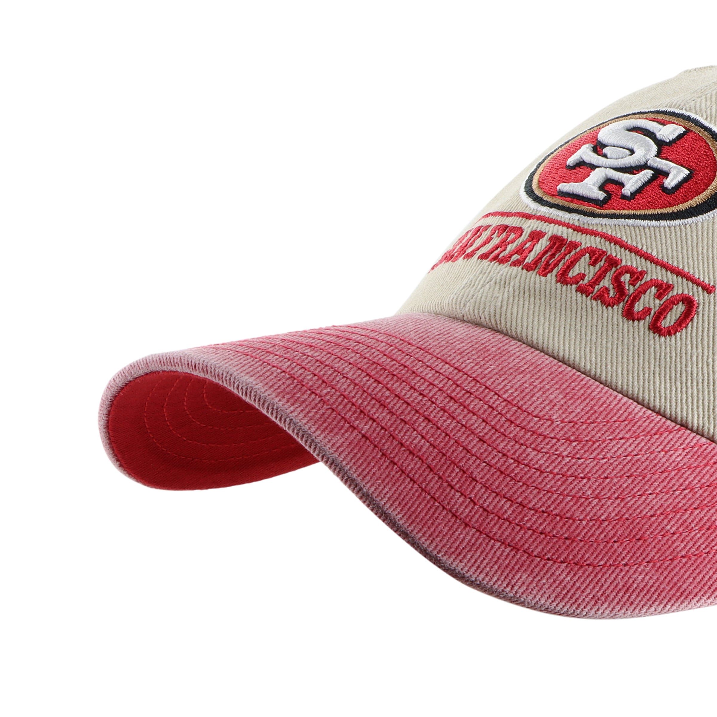 Men's '47 Natural San Francisco 49ers Logo Line Clean Up Adjustable Hat