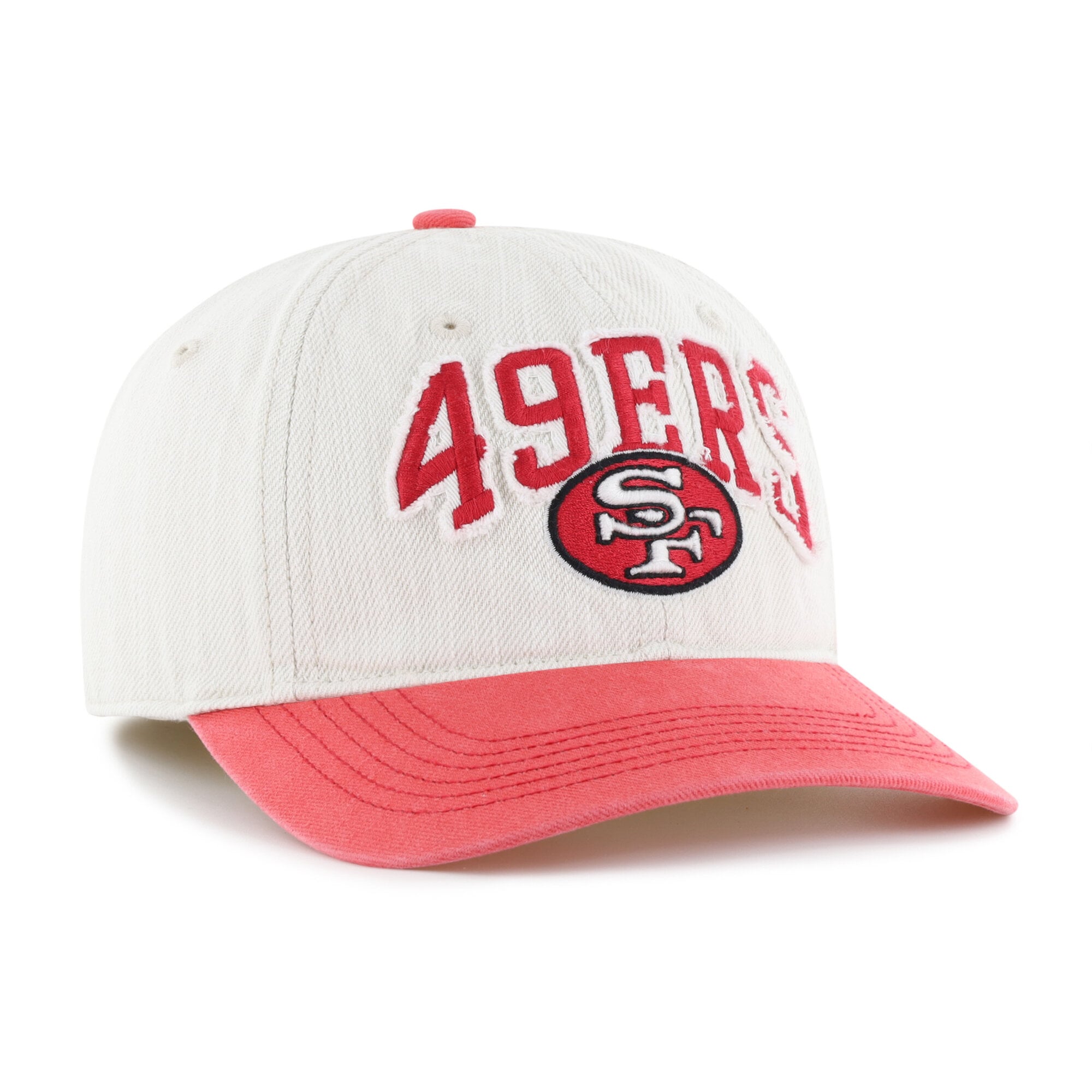 Men's '47 Natural San Francisco 49ers Throwback Groton Franchise Fitted Hat