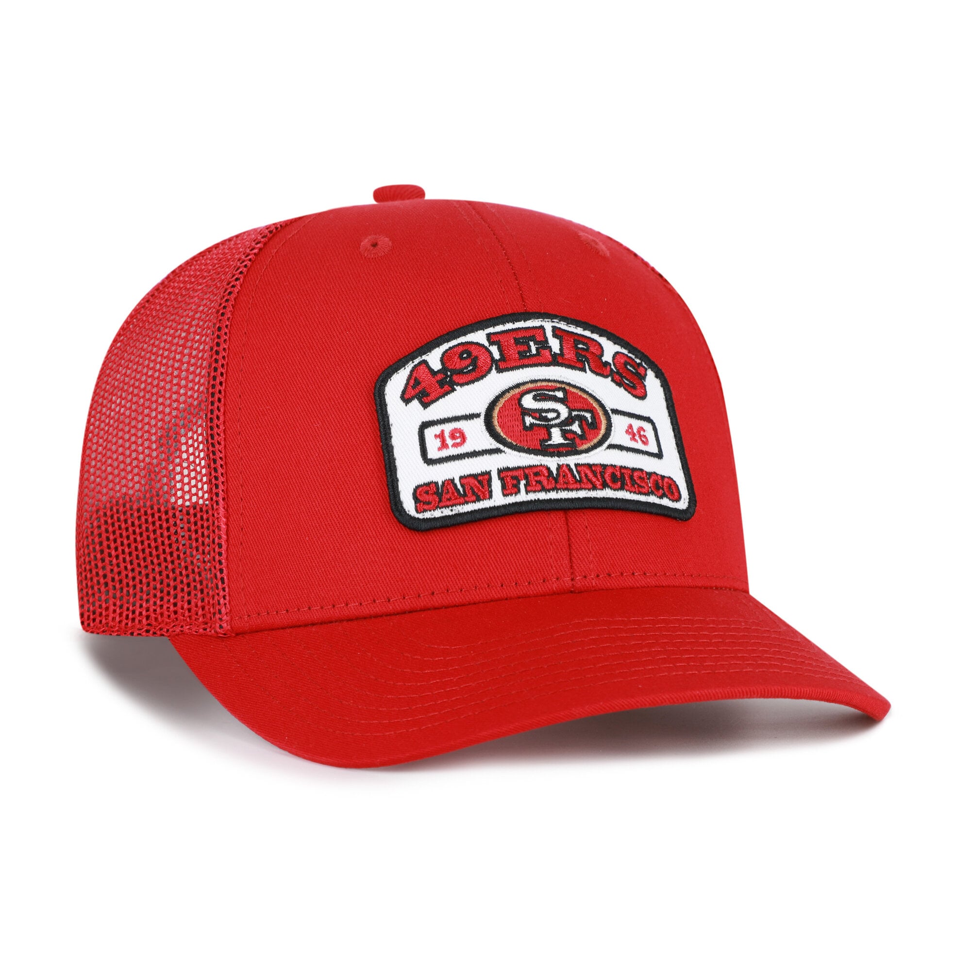 Casquette trucker ajustable pour homme, modèle '47 Scarlet San Francisco 49ers Roadway