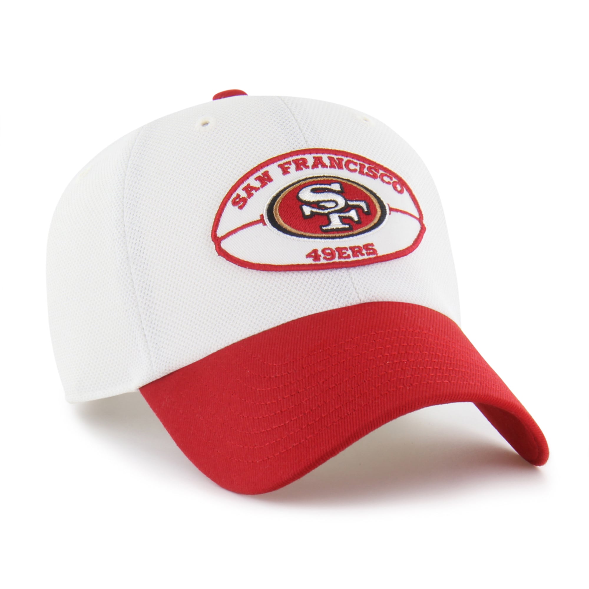 Men's '47 White/Scarlet San Francisco 49ers Pique Patch Clean Up Adjustable Hat