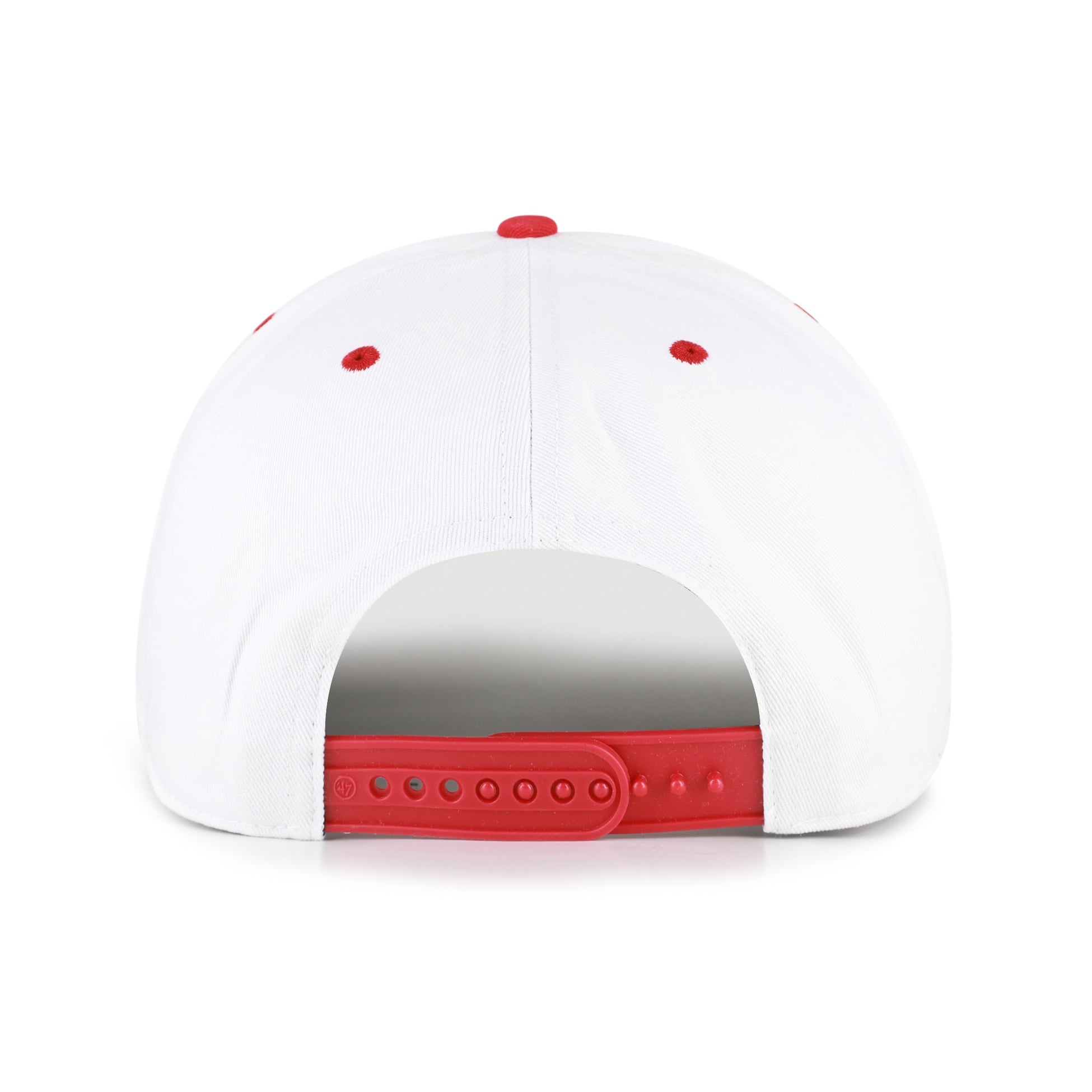 Casquette ajustable Roscoe Hitch blanche et écarlate « 47 » des 49ers de San Francisco