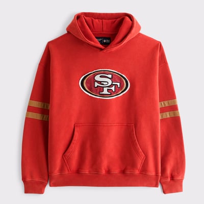 San Francisco 49ers Abercrombie & Fitch Popover Hoodie - Red