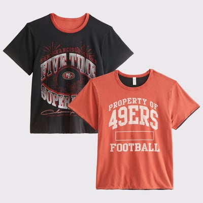 San Francisco 49ers Abercrombie & Fitch Reversible T-Shirt - Red
