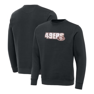 San Francisco 49ers Antigua Woodland Camo Victory Sweatshirt - Charcoal