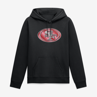 San Francisco 49ers Big & Tall Metallic Mascot Hoodie - Black
