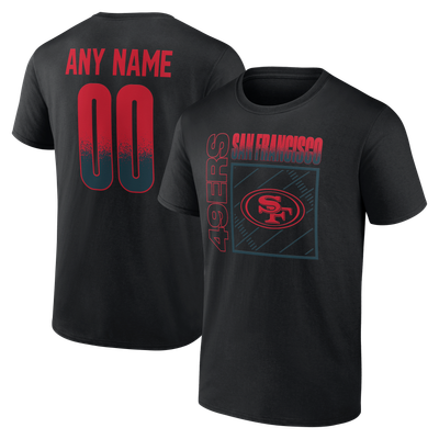 San Francisco 49ers Home Field Pop Personalized Name & Number T-Shirt - Black