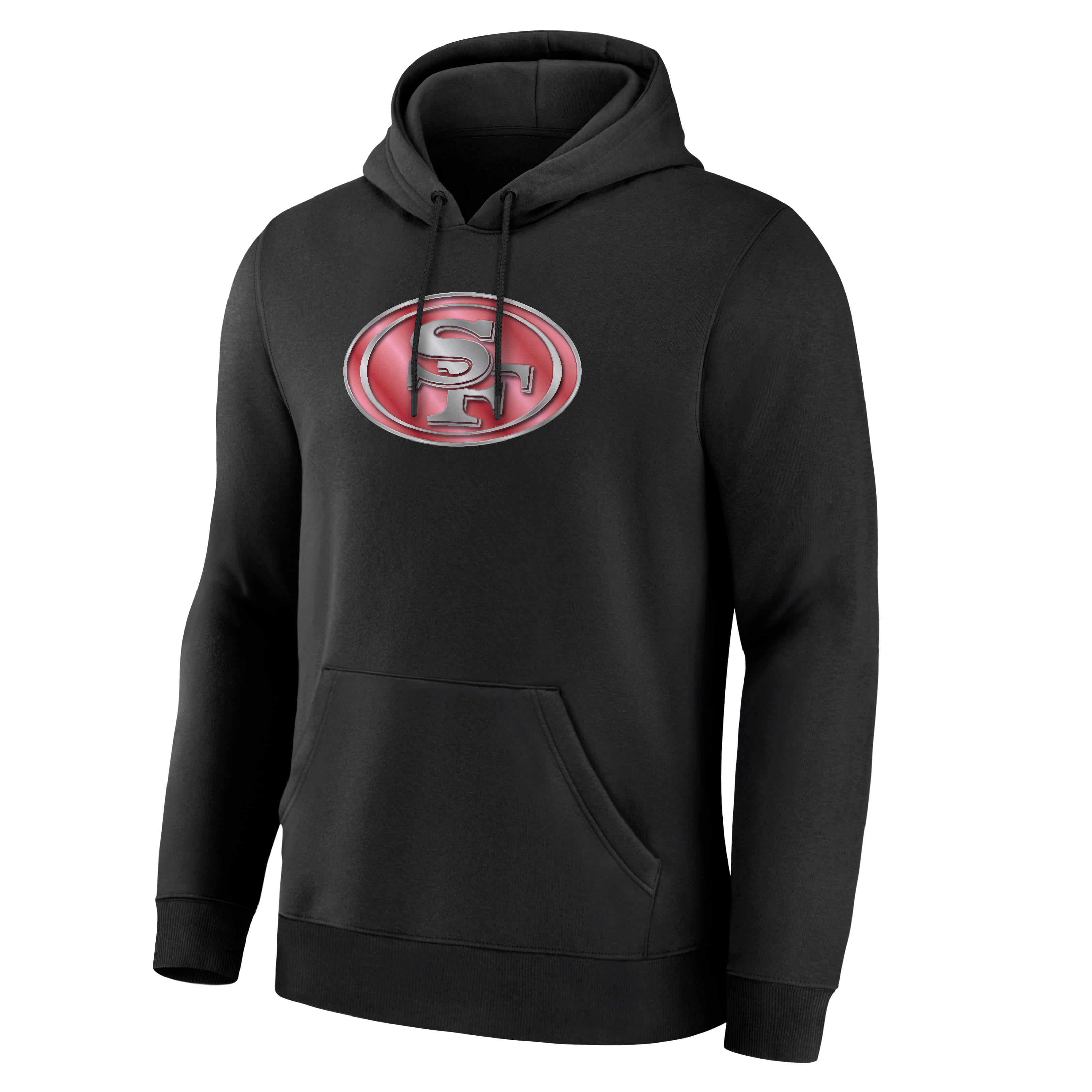 Sweat à capuche noir pour homme avec la mascotte métallique des 49ers de San Francisco