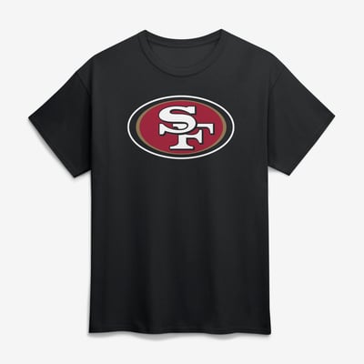  San Francisco 49ers Primary Logo T-Shirt - Black