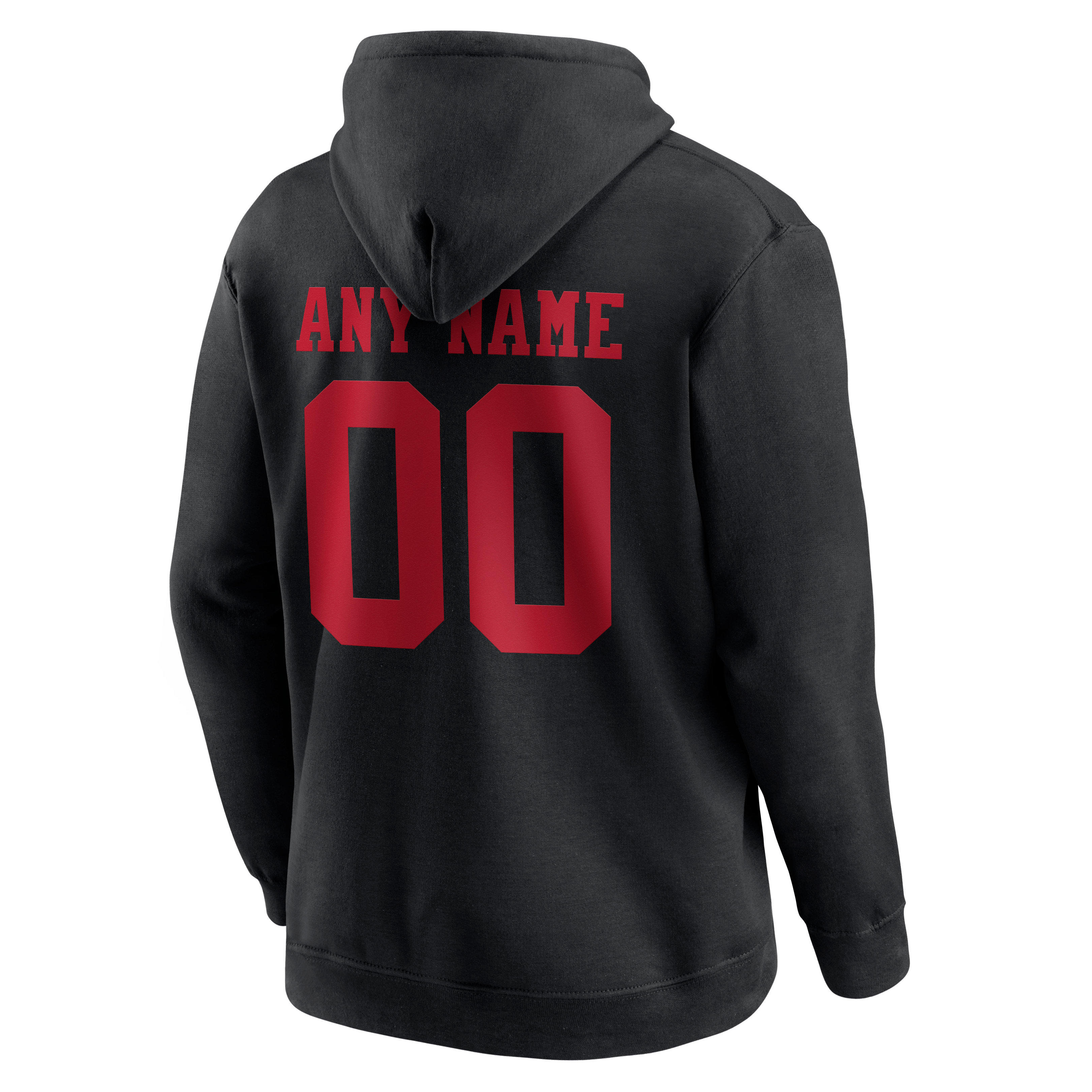 Men's Black San Francisco 49ers Team Authentic Personalized Name & Number Hoodie