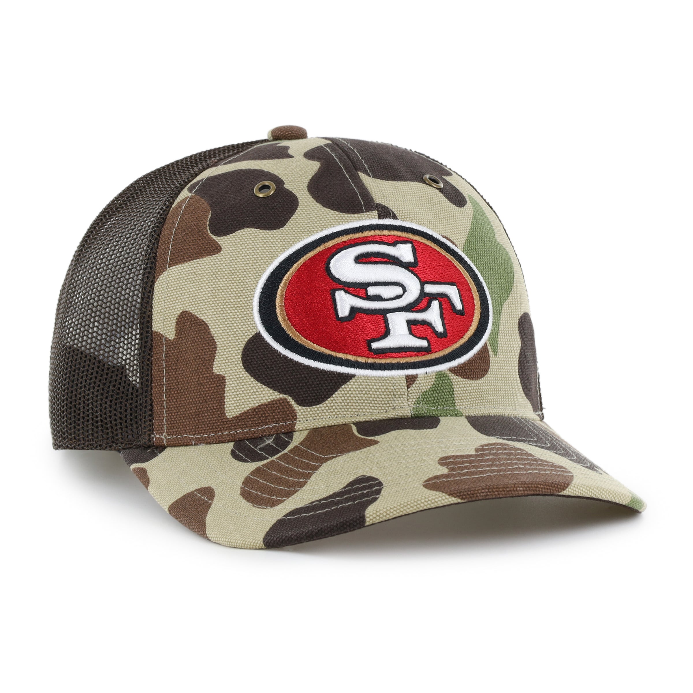 Casquette trucker ajustable Carhartt x '47 Duck Camo San Francisco 49ers pour homme