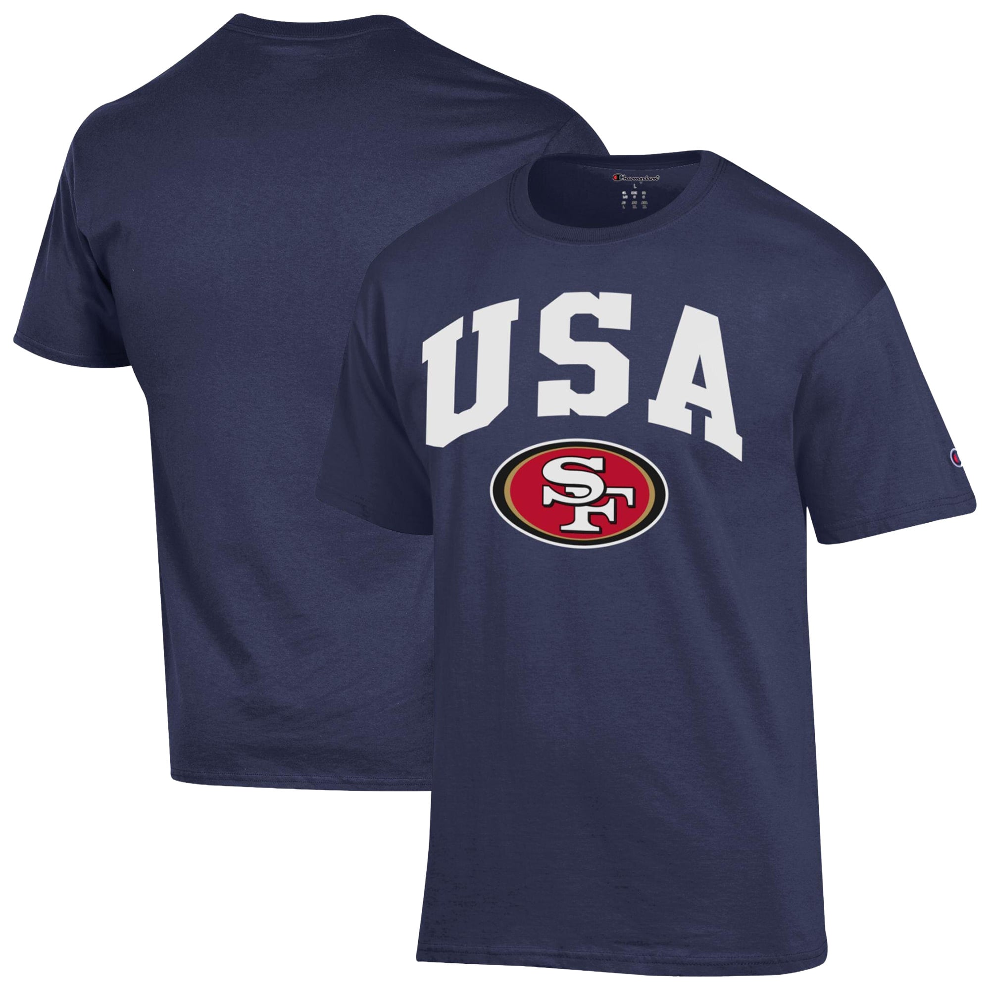 T-shirt Champion bleu marine pour homme, style américain