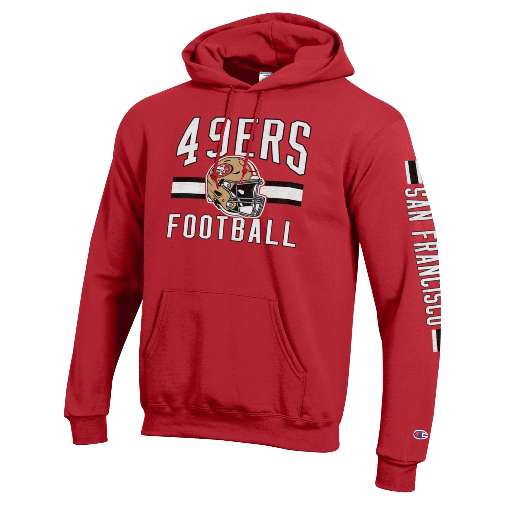 Sweat à capuche Champion rouge écarlate des 49ers de San Francisco pour homme