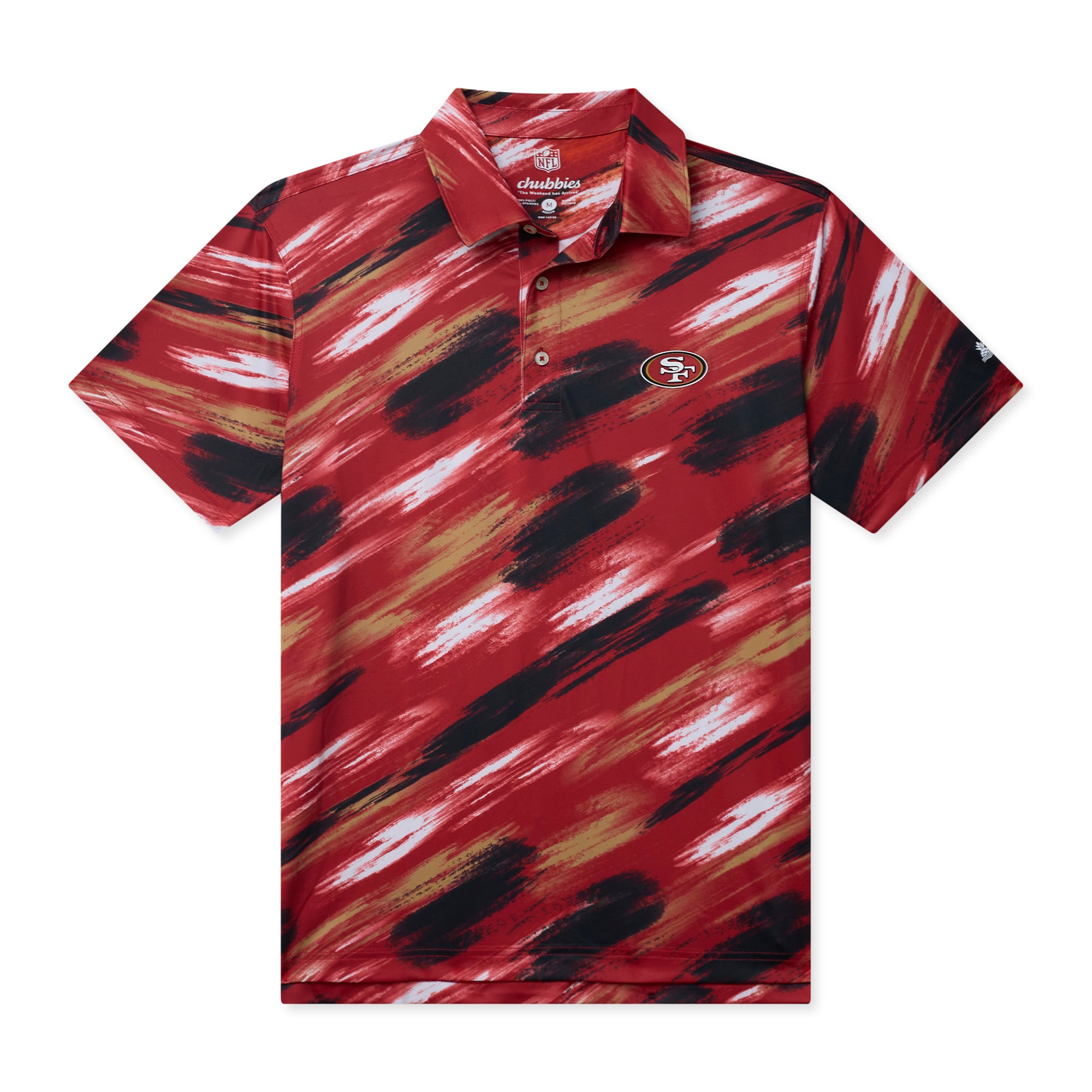 Polo Chubbies Scarlet San Francisco 49ers Color Blitz pour homme