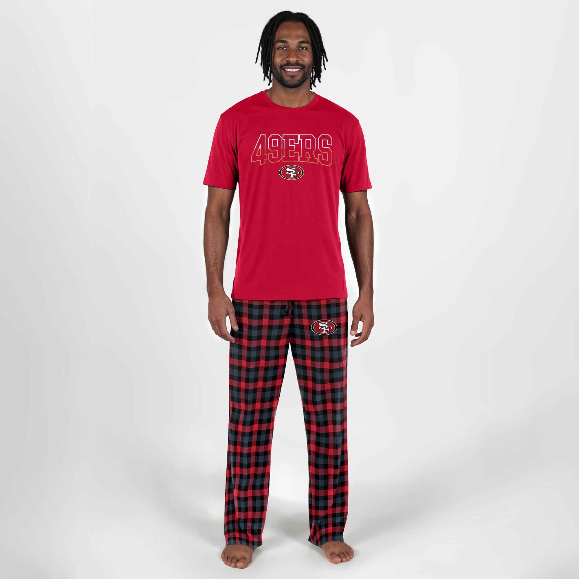 Men's Concepts Sport Scarlet San Francisco 49ers Big & Tall Highland Sleep Set