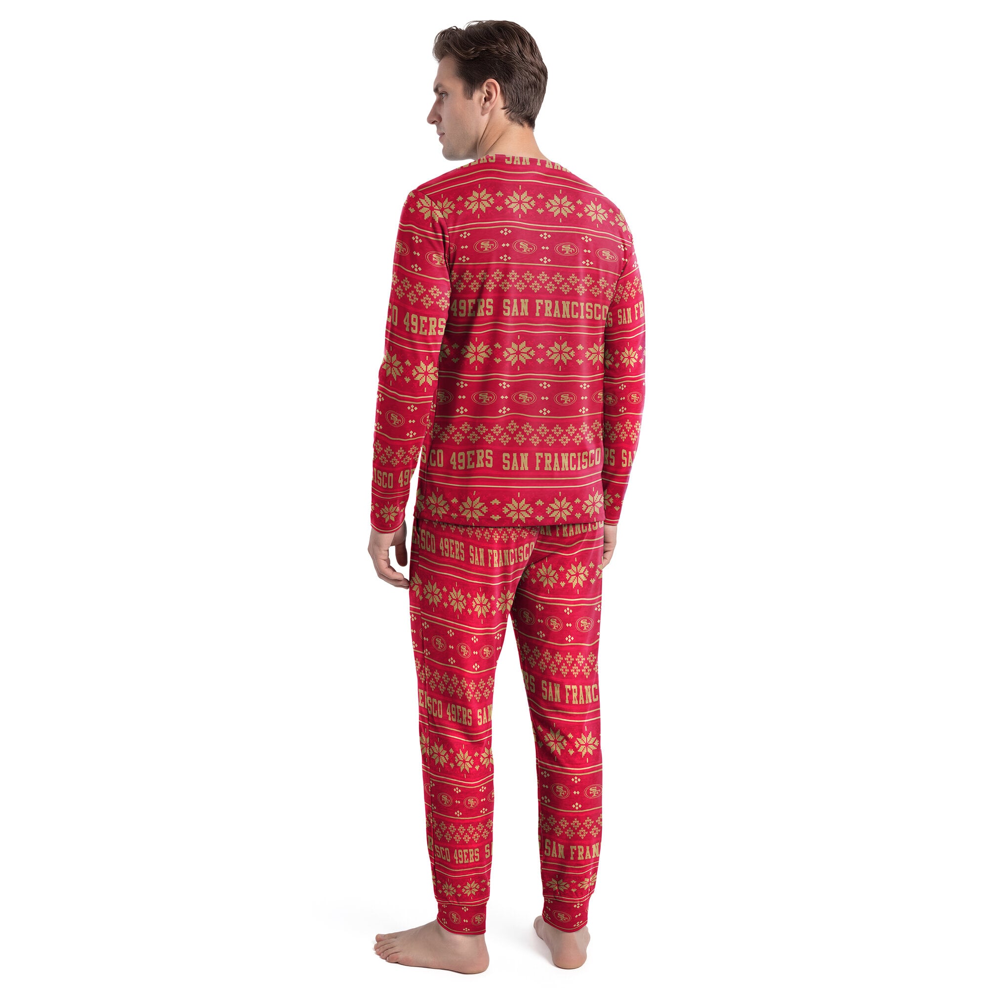 Ensemble t-shirt à manches longues et pantalon San Francisco 49ers Jubilee de Concepts Sport Scarlet pour homme