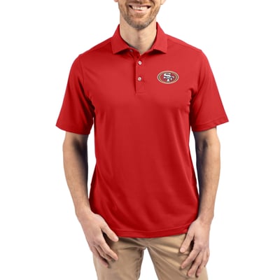 San Francisco 49ers Cutter & Buck Virtue Eco Pique Recycled Polo - Scarlet