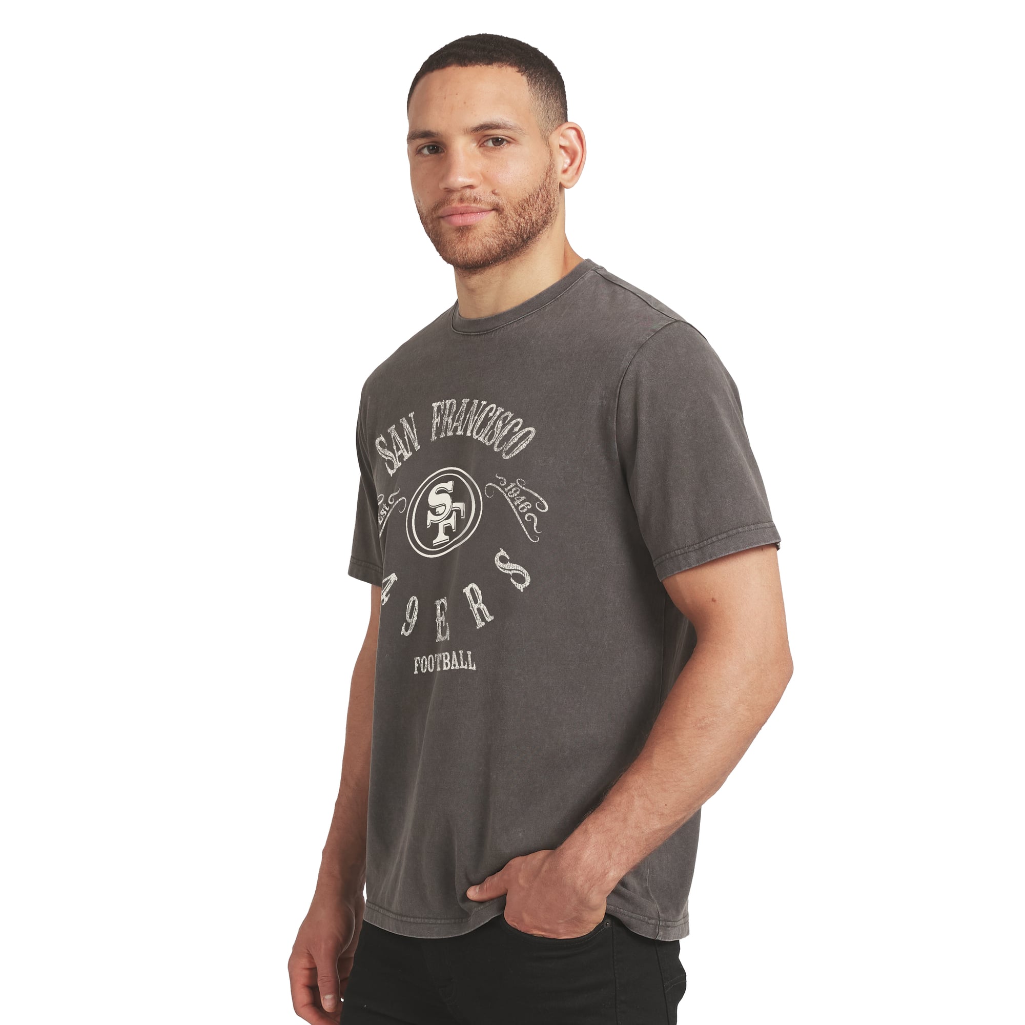 Men's Darius Rucker Collection by Fanatics Charcoal San Francisco 49ers Washed T-Shirt