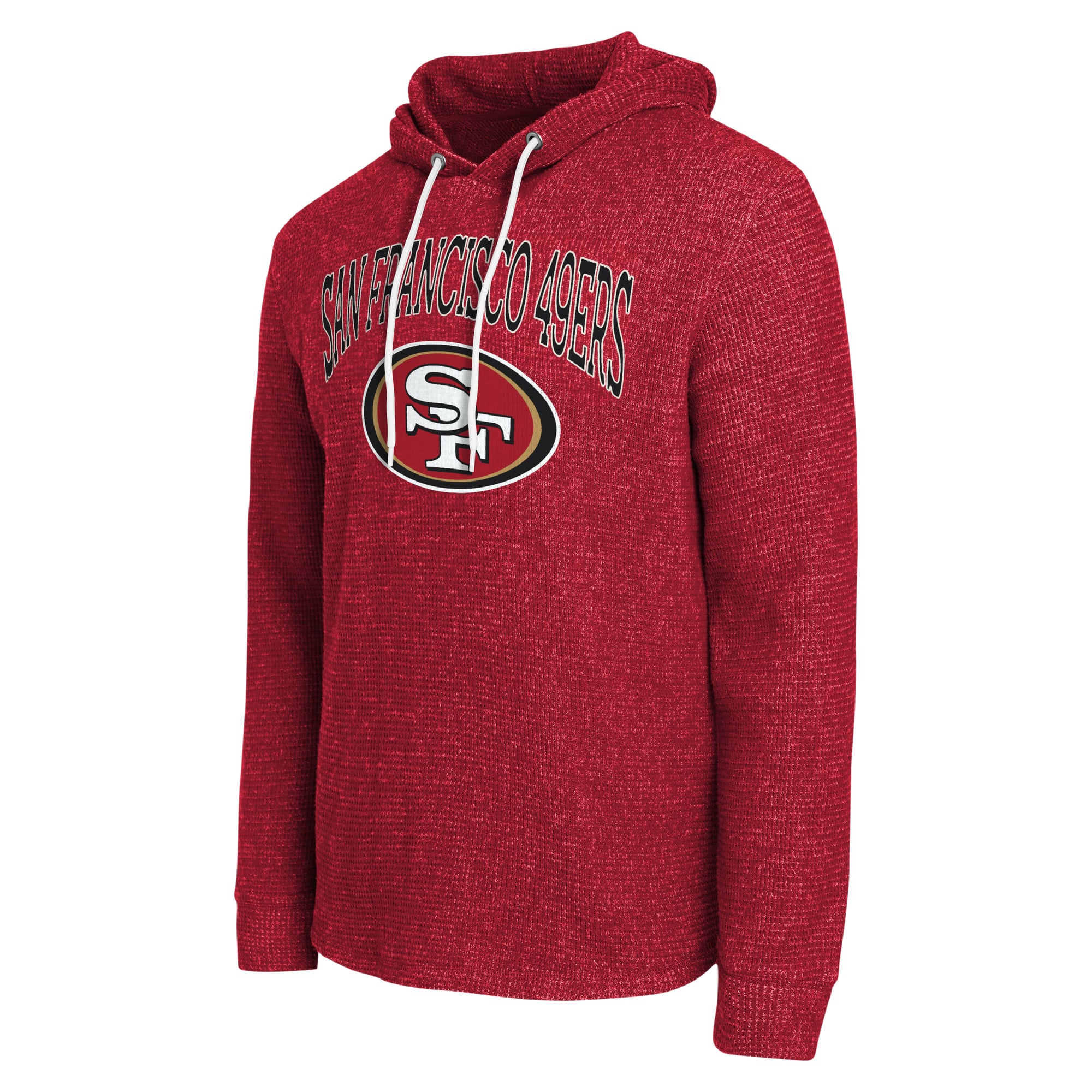 Collection Darius Rucker pour homme par Fanatics Scarlet San Francisco 49ers T-shirt à manches longues en maille gaufrée et mélange de trois matières