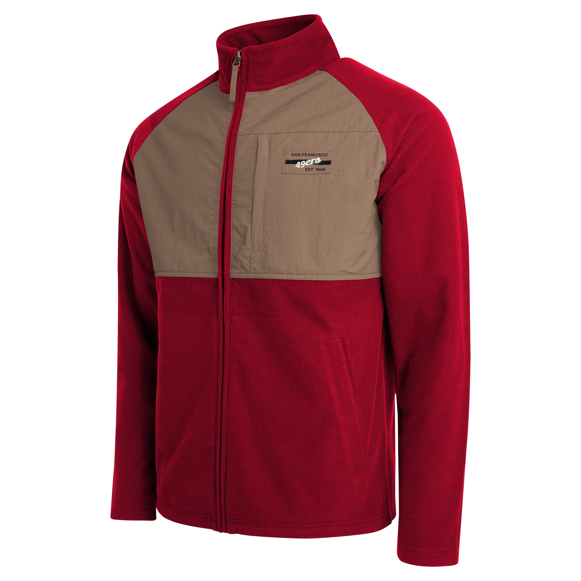 Men's Darius Rucker Collection by Fanatics  Scarlet/Tan San Francisco 49ers Full-Zip Raglan Jacket