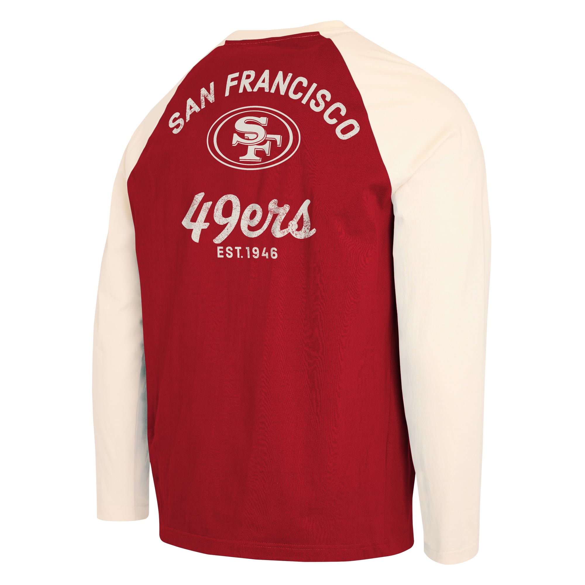 Men's Darius Rucker Collection by Fanatics Scarlet/White San Francisco 49ers Henley Long Sleeve T-Shirt