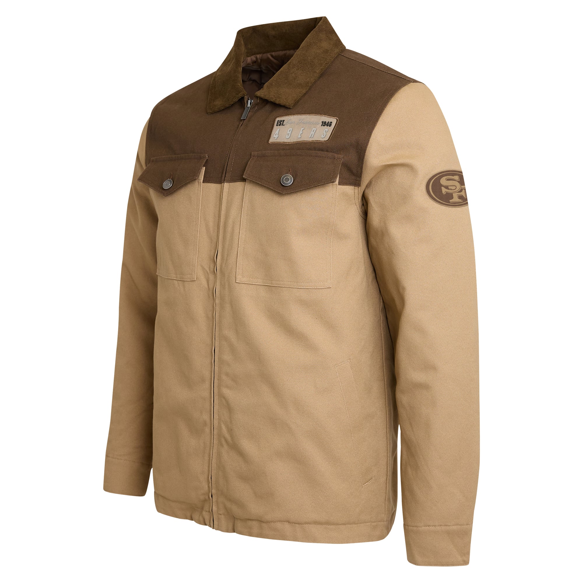 Men's Darius Rucker Collection by Fanatics Tan/Brown San Francisco 49ers Full-Zip Canvas Jacket