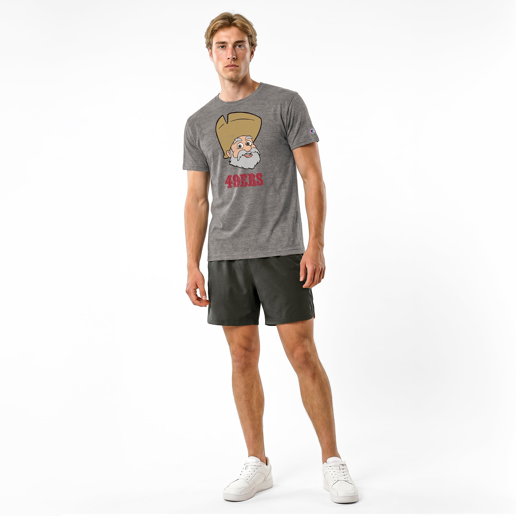 T-shirt homme Disney x Champion gris San Francisco 49ers Stinky Pete Tri-Blend