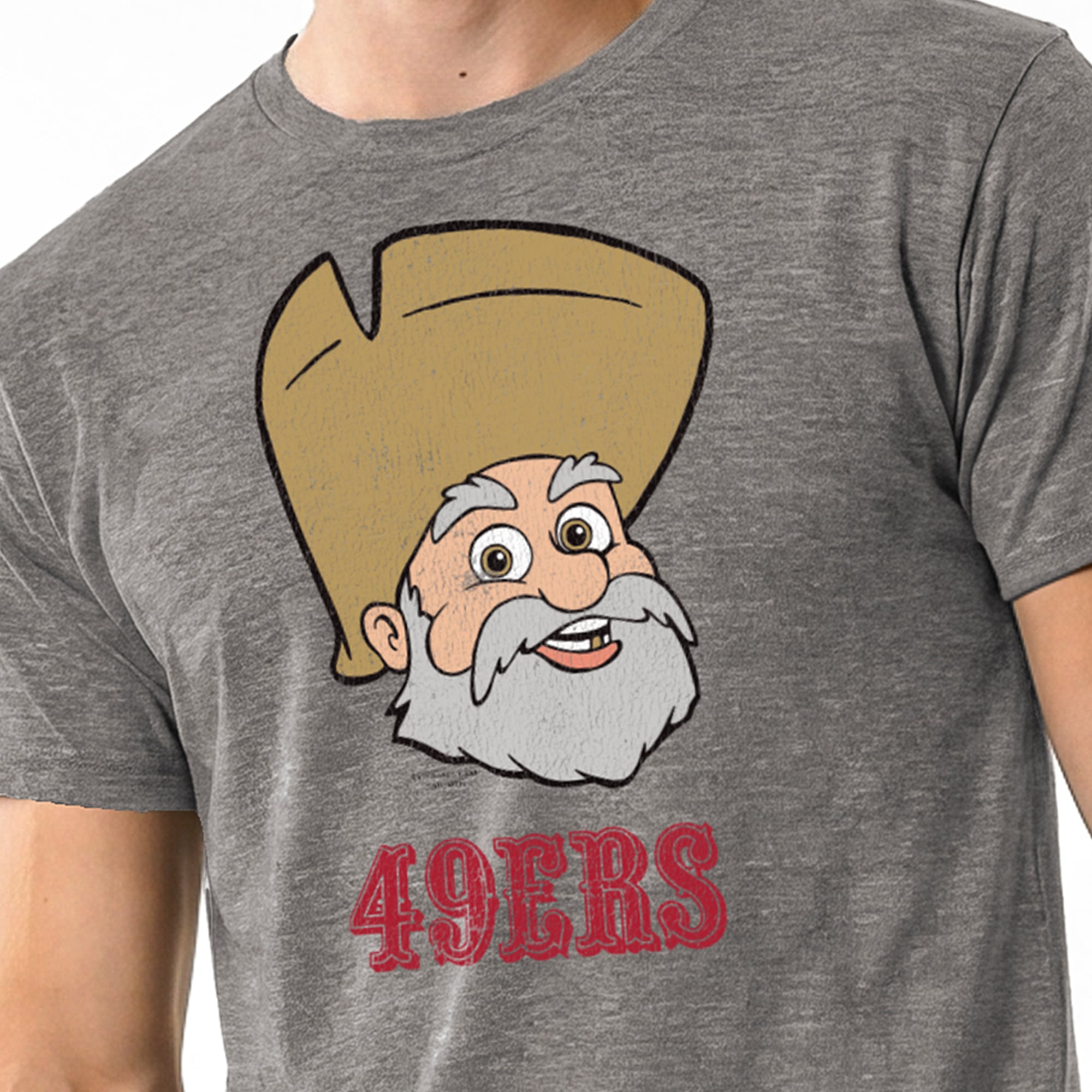 T-shirt homme Disney x Champion gris San Francisco 49ers Stinky Pete Tri-Blend