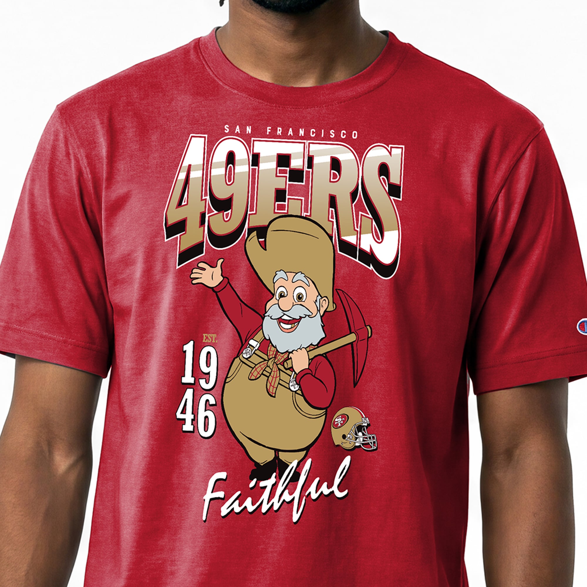 T-shirt homme Disney x Champion Scarlet San Francisco 49ers Stinky Pete All-Star