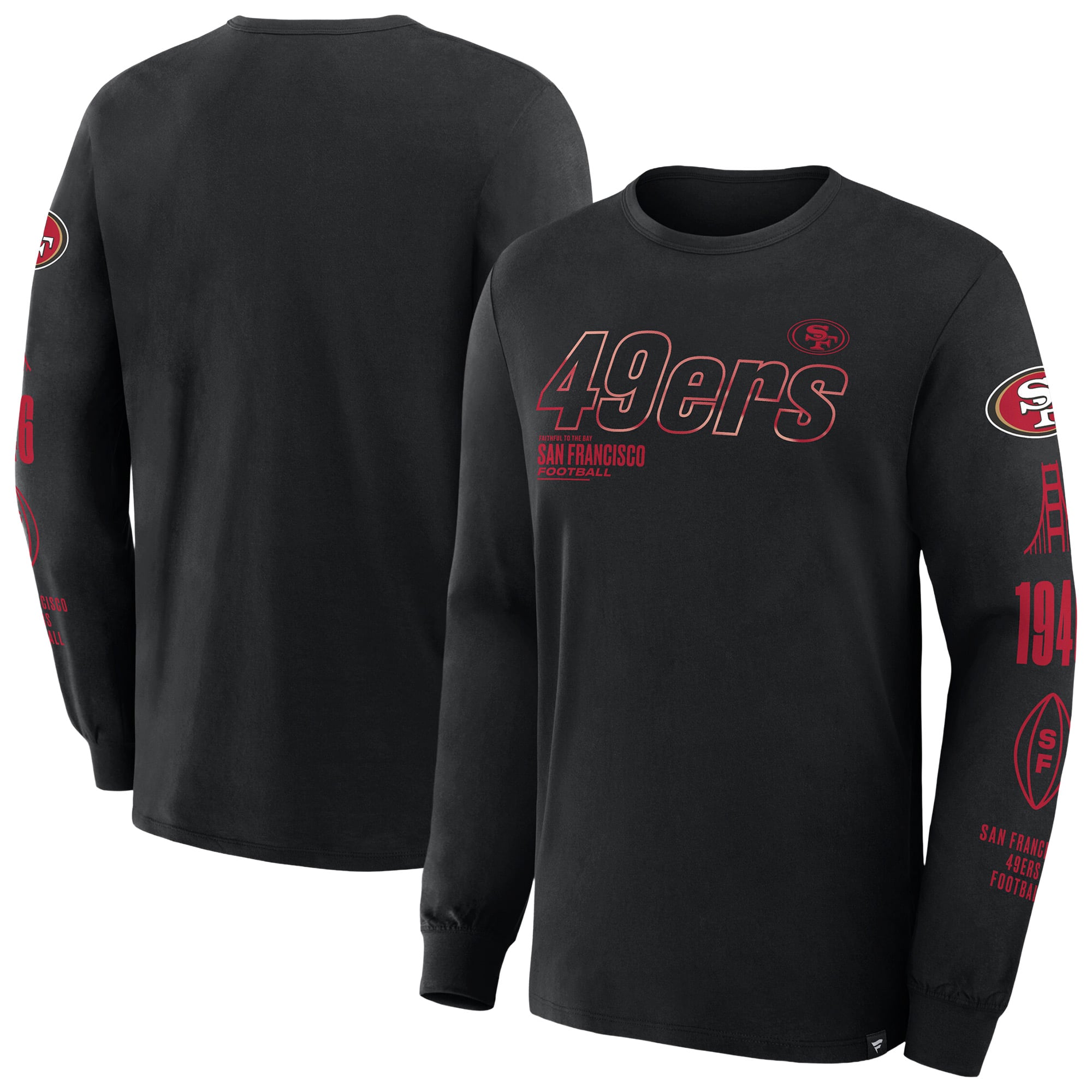 Men's Fanatics Black San Francisco 49ers Big & Tall Checkdown Pass T-Shirt