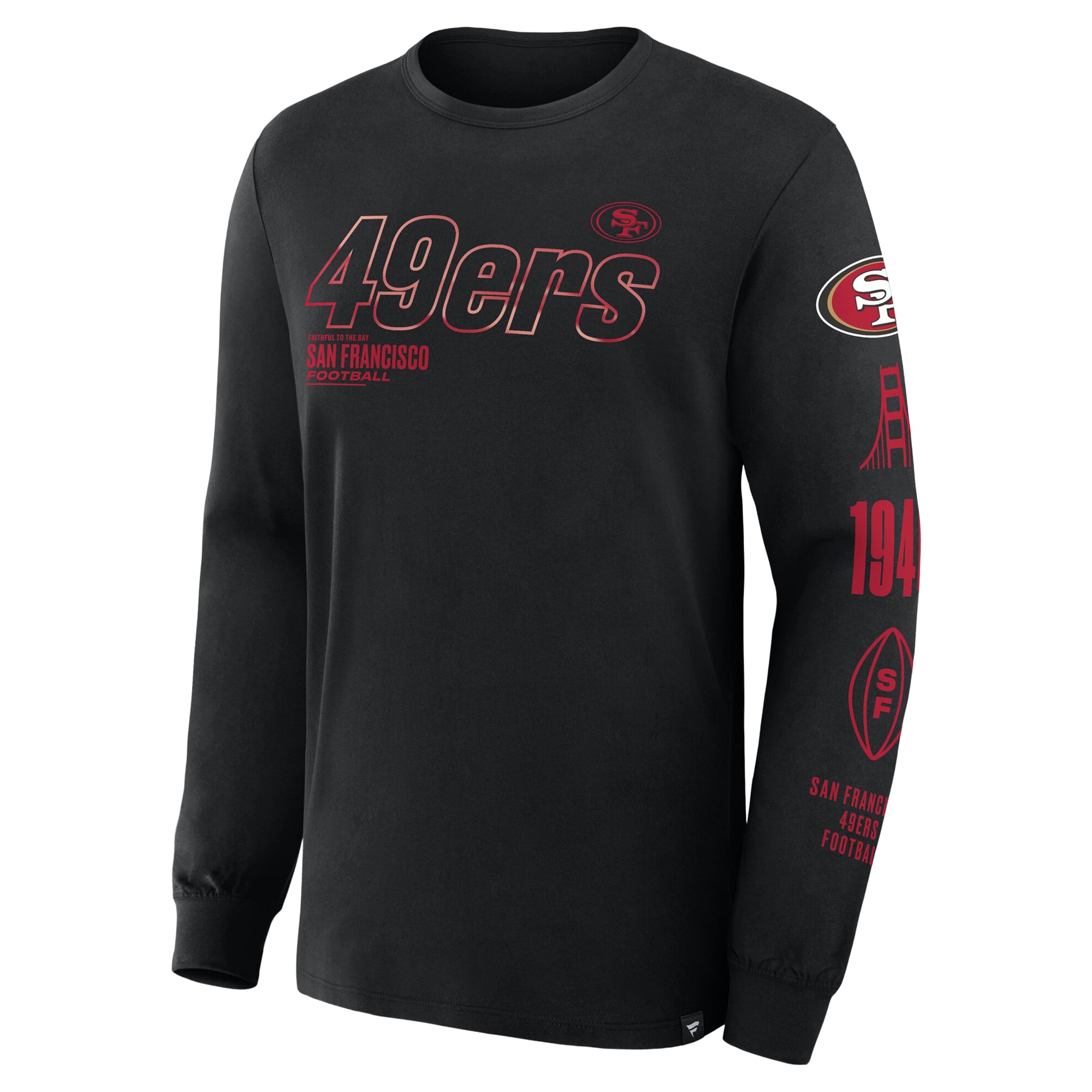 Men's Fanatics Black San Francisco 49ers Big & Tall Checkdown Pass T-Shirt