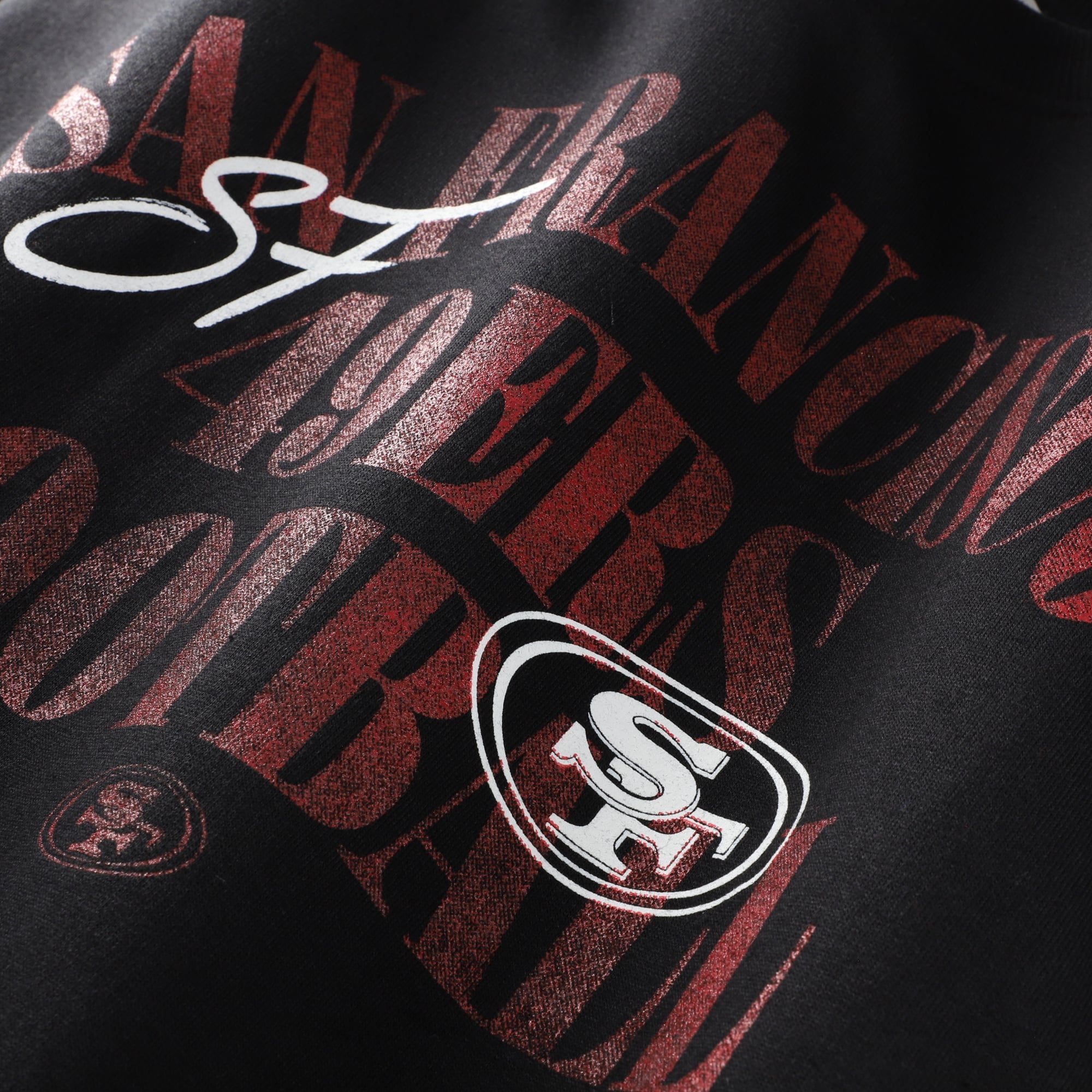 Sweat-shirt ample mi-temps Fanatics noir pour homme, grandes tailles, San Francisco 49ers