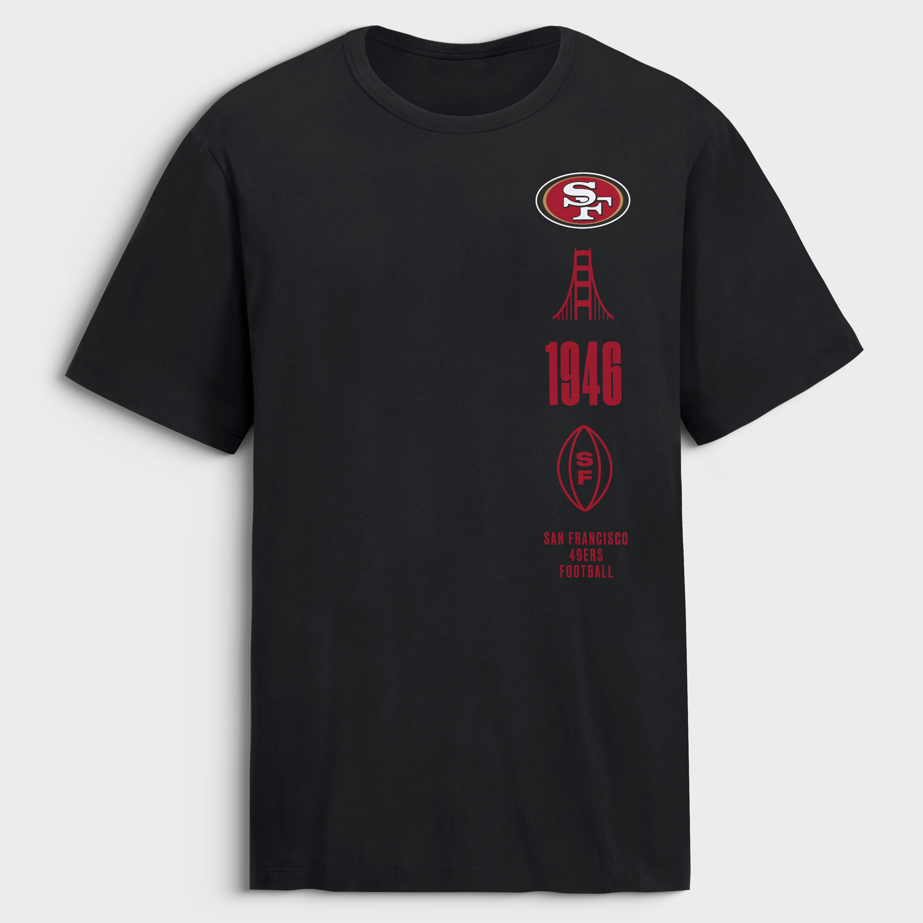 T-shirt en coton noir Fanatics San Francisco 49ers Breaking Tackles Legacy pour homme
