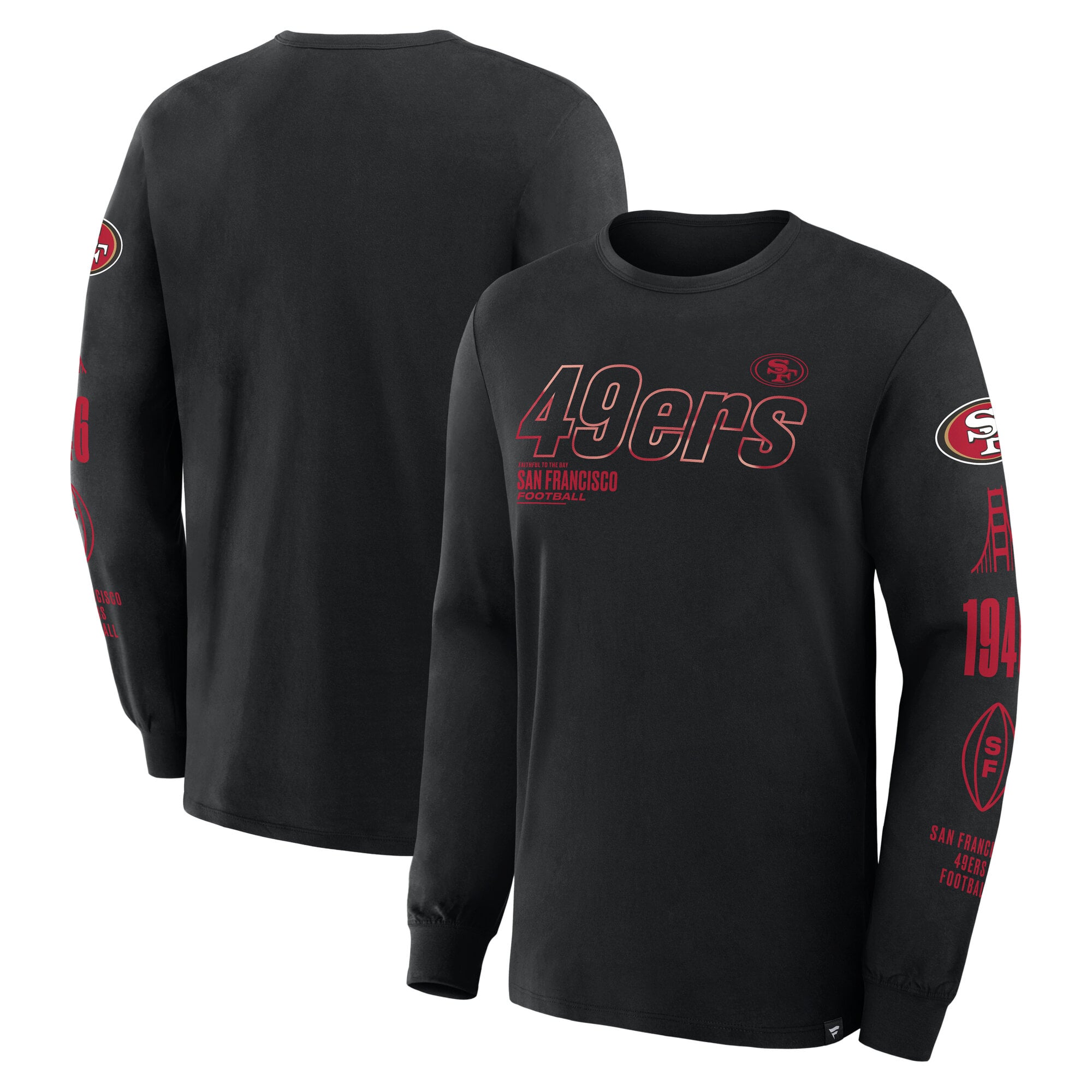 T-shirt à manches longues Fanatics noir San Francisco 49ers Legacy pour homme