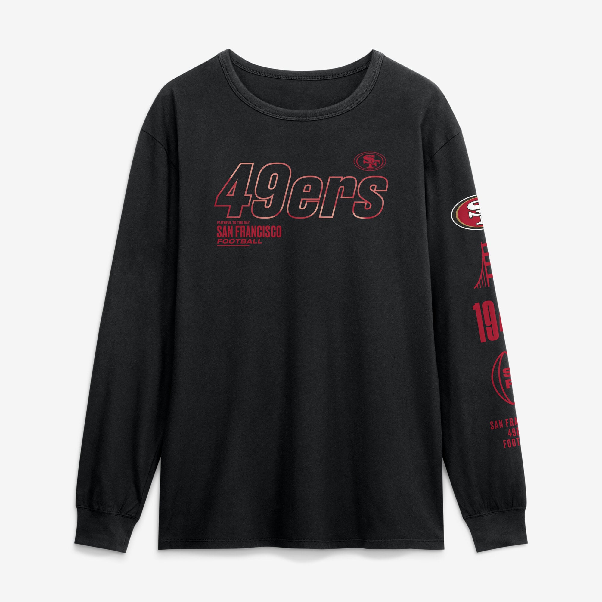 T-shirt à manches longues Fanatics noir San Francisco 49ers Legacy pour homme
