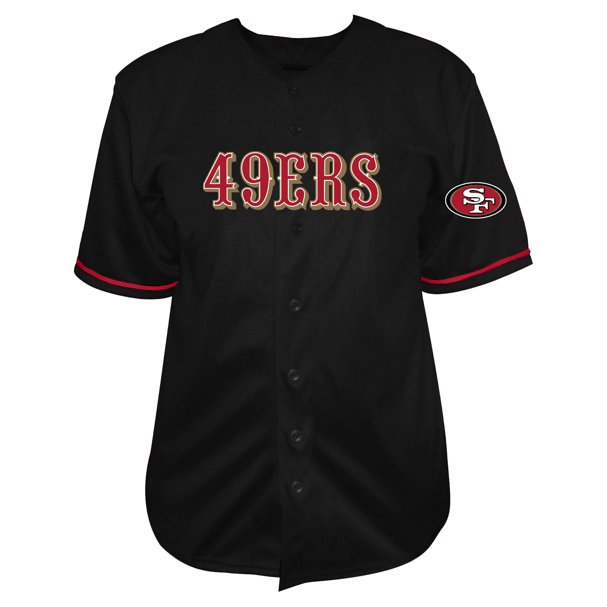 Men's Fanatics Christian McCaffrey Black San Francisco 49ers Big & Tall Button-Up Baseball Jersey