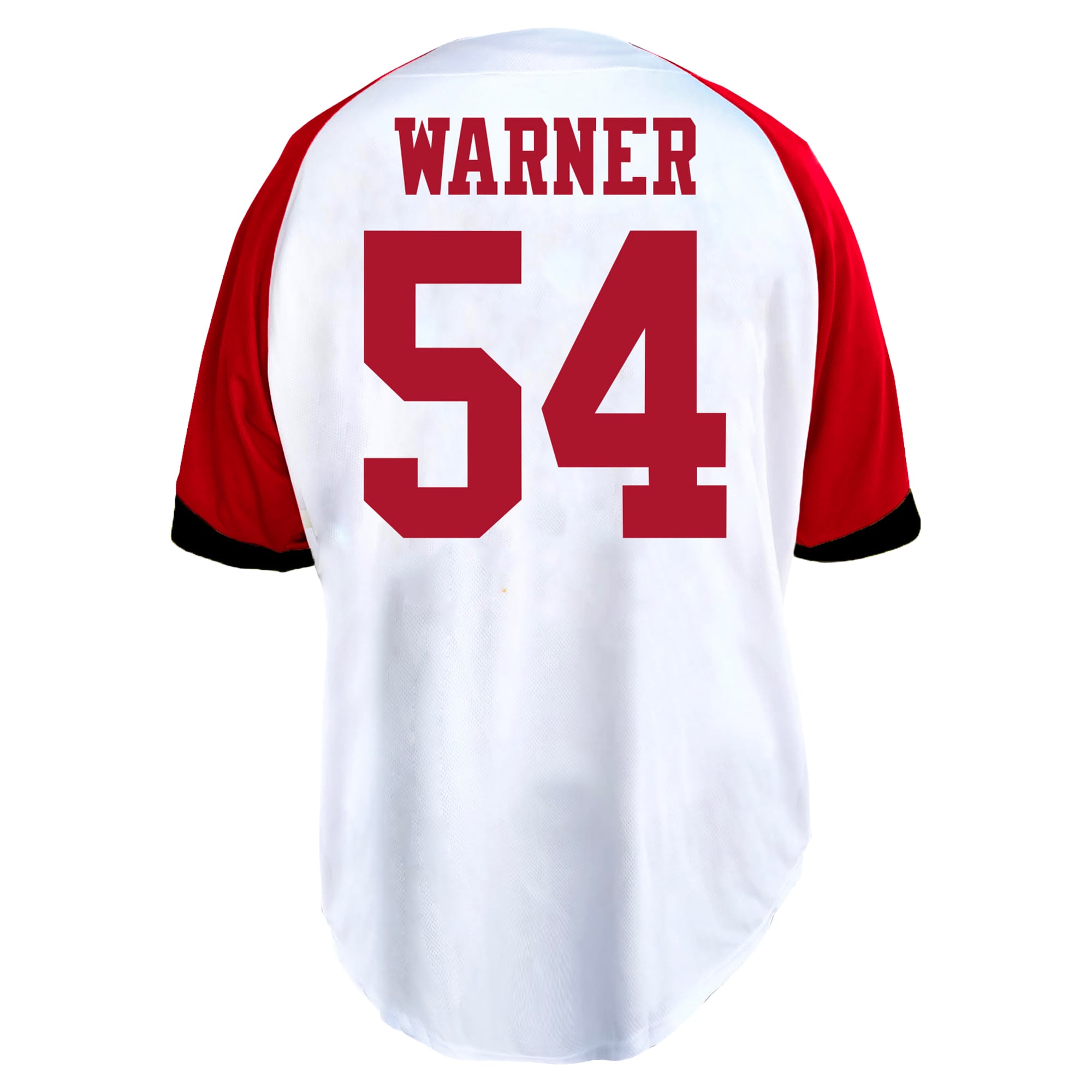Men's Fanatics Fred Warner White San Francisco 49ers Big & Tall Button-Up Baseball Jersey Top