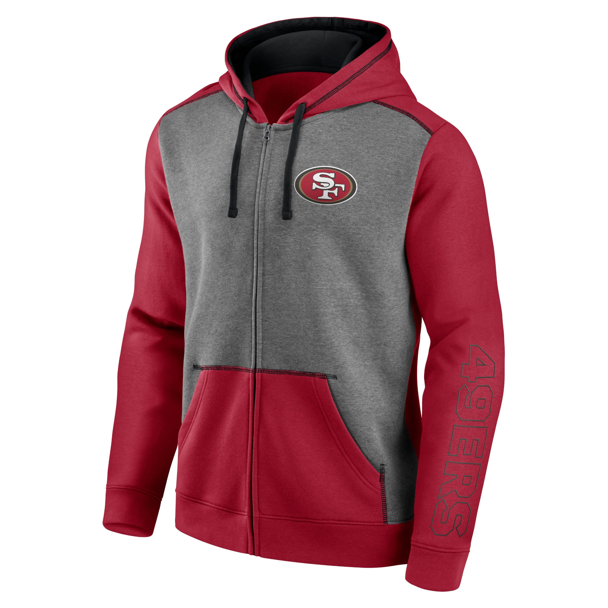 Men's Fanatics Heathered Charcoal/Scarlet San Francisco 49ers