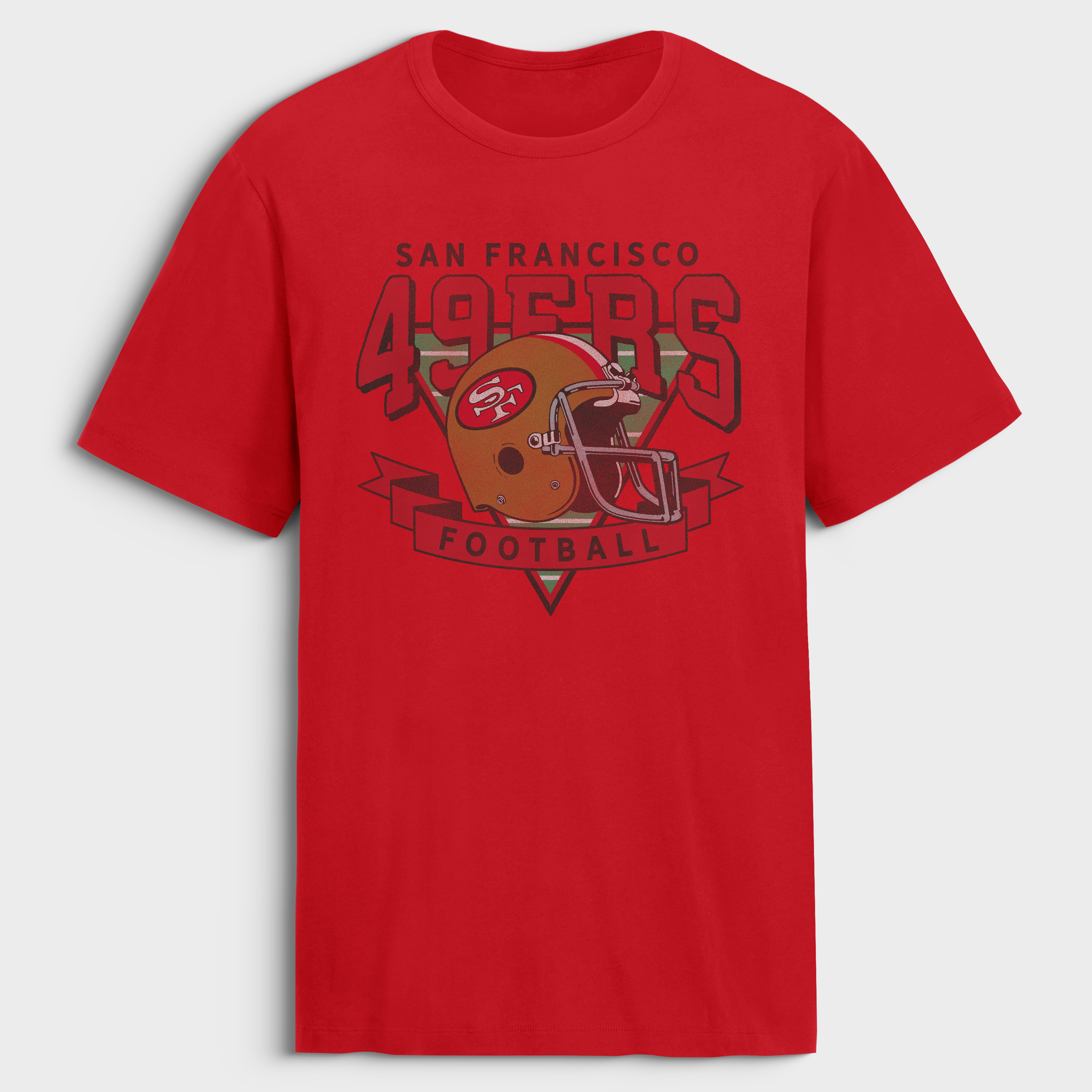 Men's Fanatics Scarlet San Francisco 49ers Old Fashion Rushing Legacy Cotton T-Shirt