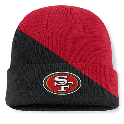 San Francisco 49ers Fanatics Tilt Cuffed Knit Hat - Scarlet/Black